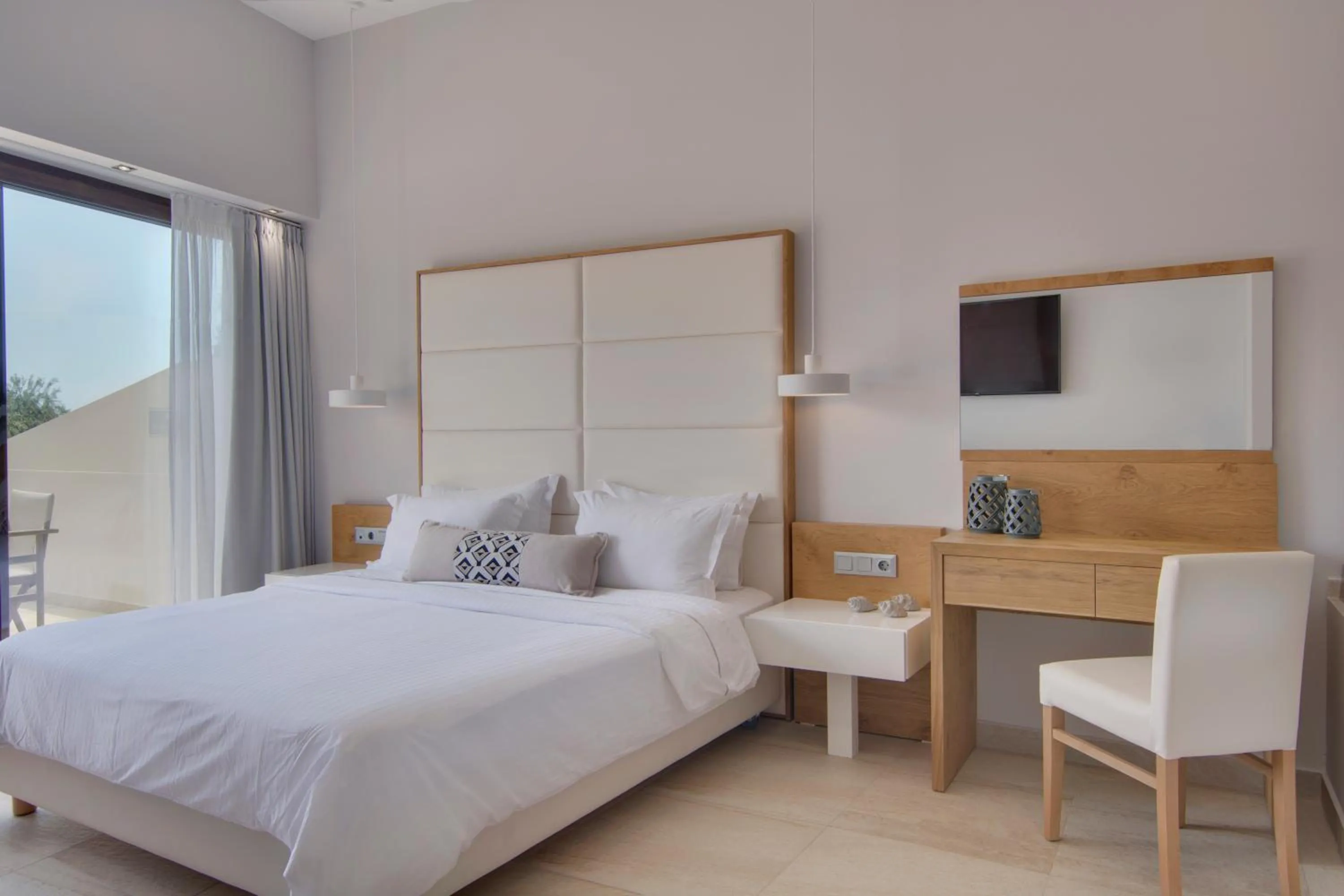 Bed in Valtos Beach Hotel