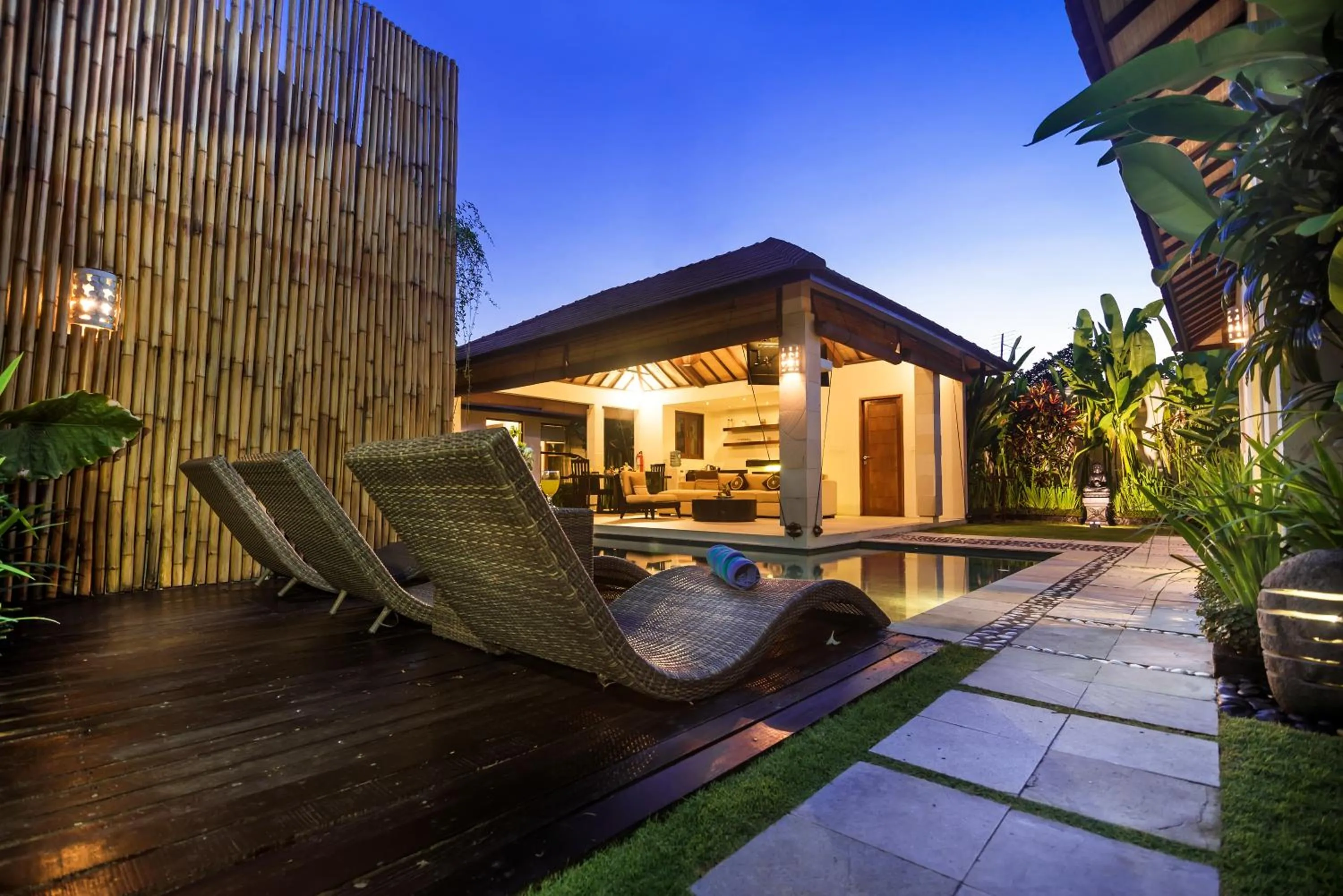 Swimming pool in Arama Riverside 5 Bedrooms by Villas Direct Bali