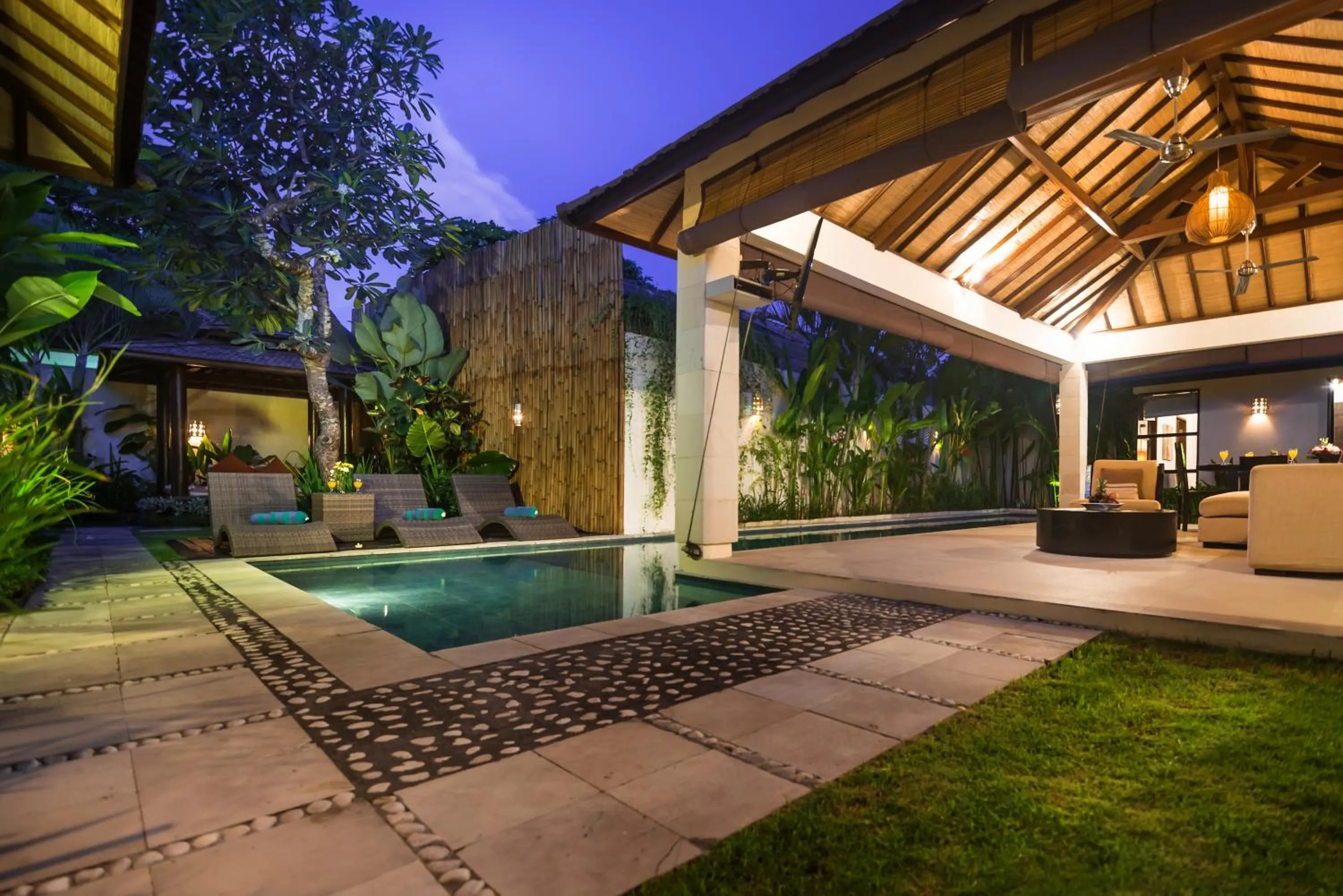 Swimming pool in Arama Riverside 5 Bedrooms by Villas Direct Bali