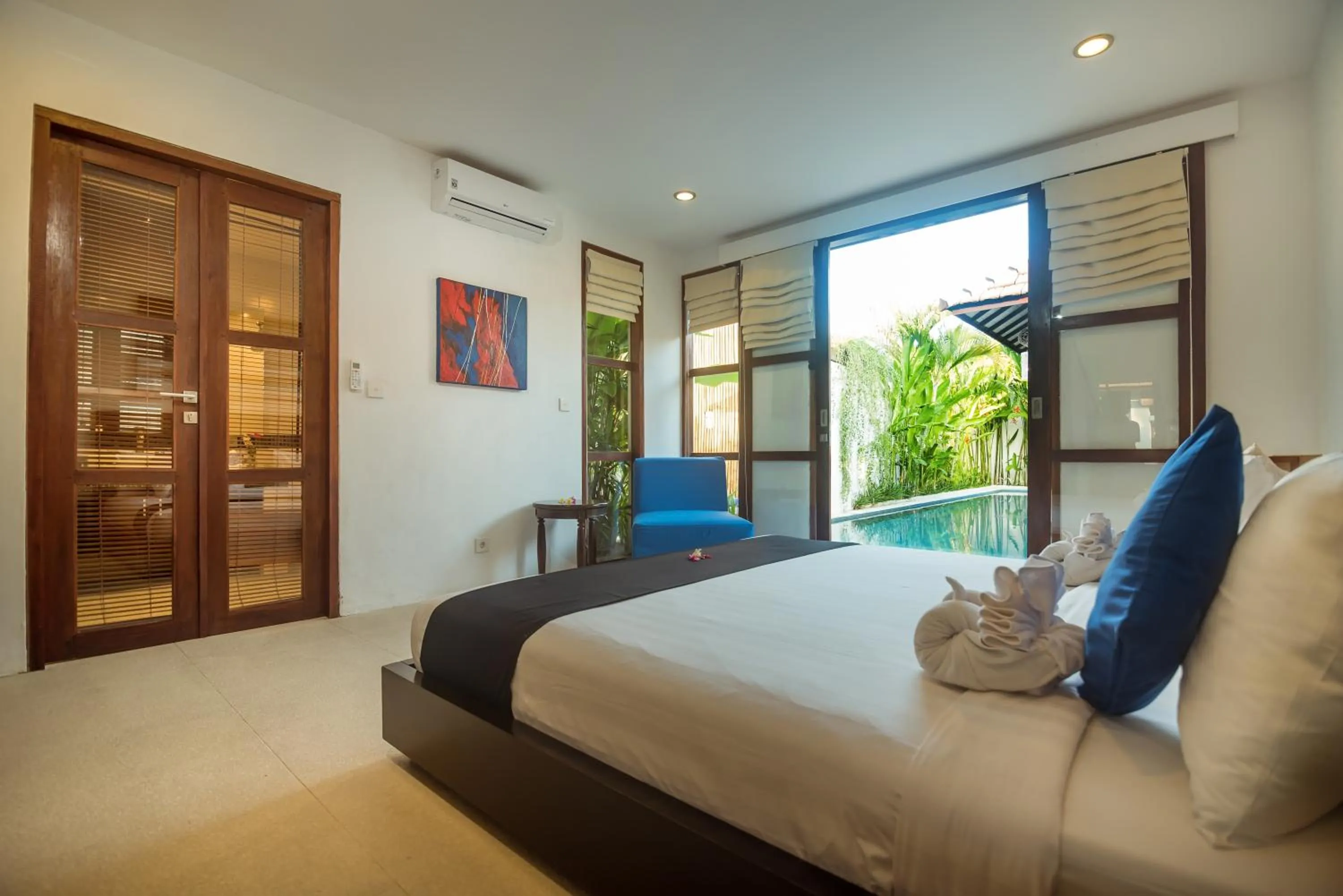 Bedroom, Bed in Arama Riverside 5 Bedrooms by Villas Direct Bali