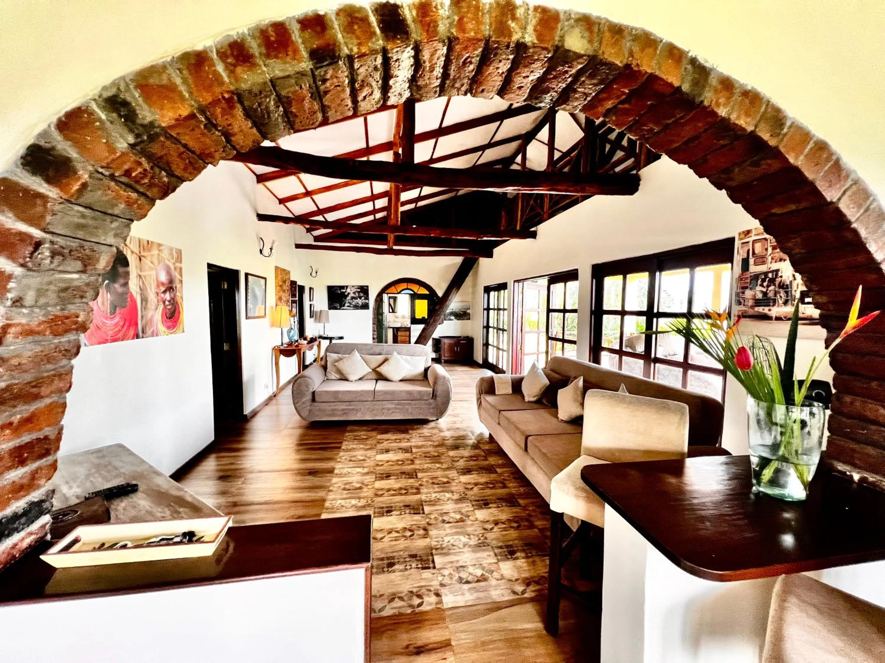 Seating area in Pink Flamingo Boutique Hotel