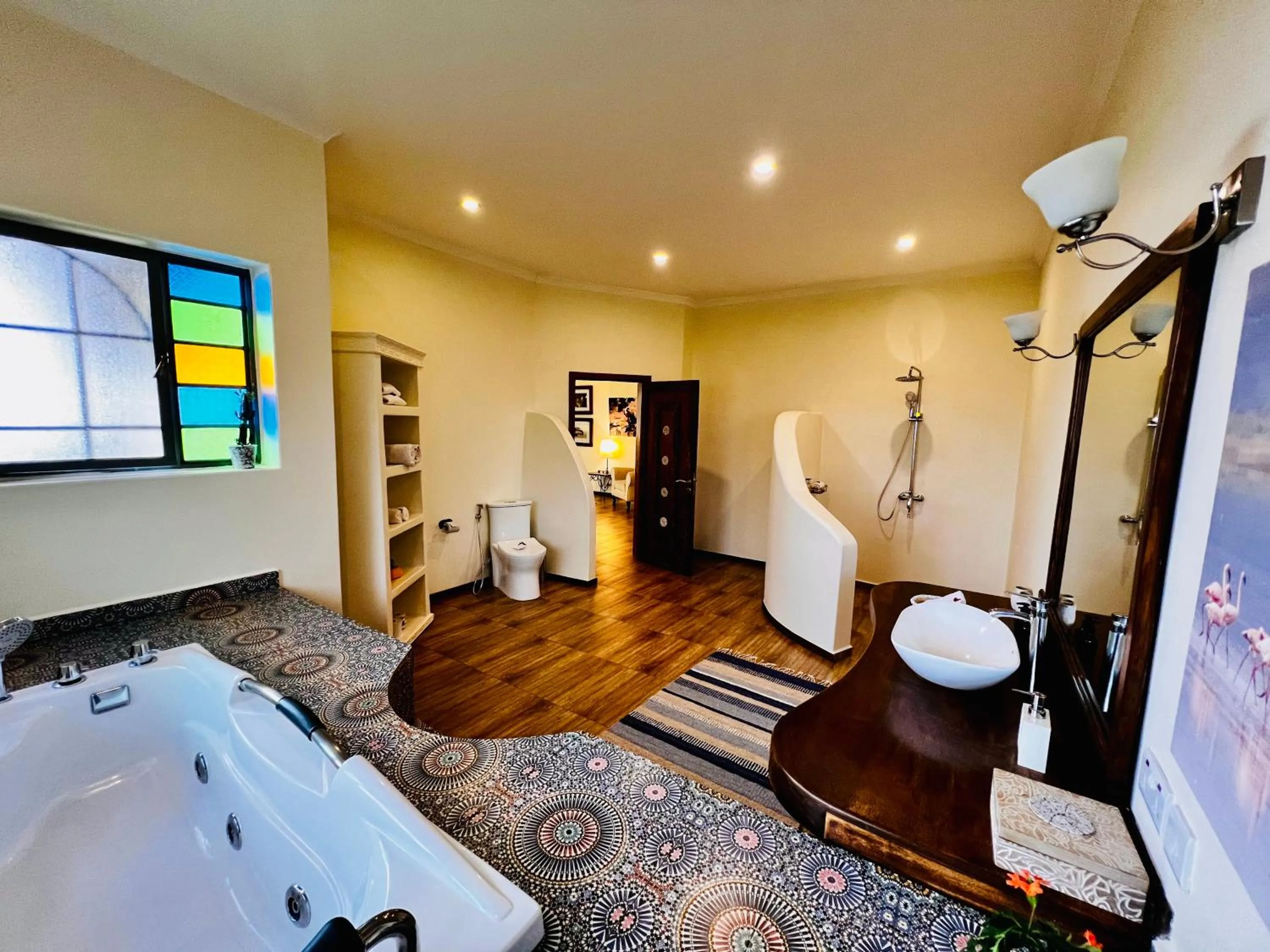 Bathroom in Pink Flamingo Boutique Hotel