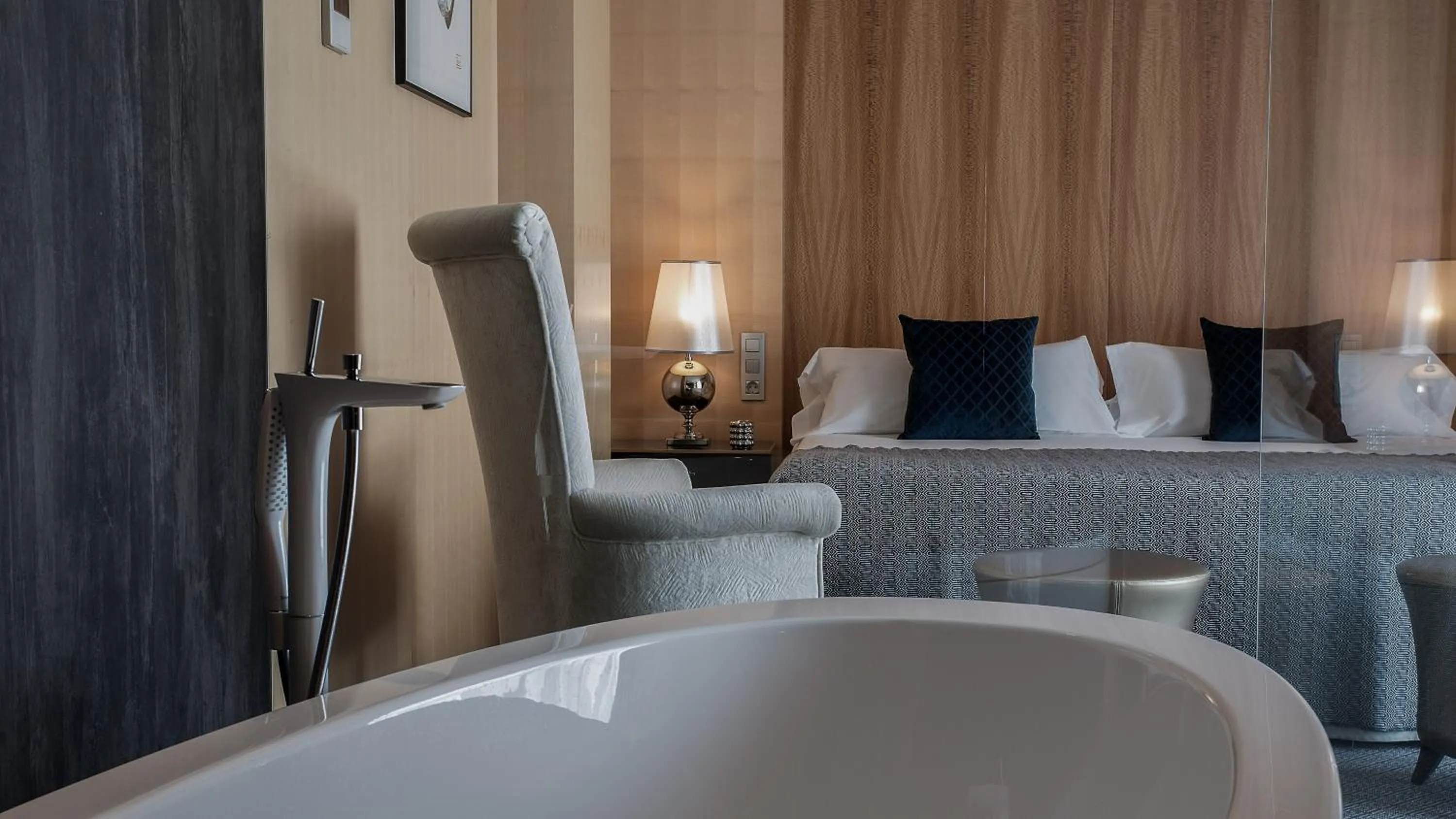 Bed in Hotel MiM Sitges & Spa