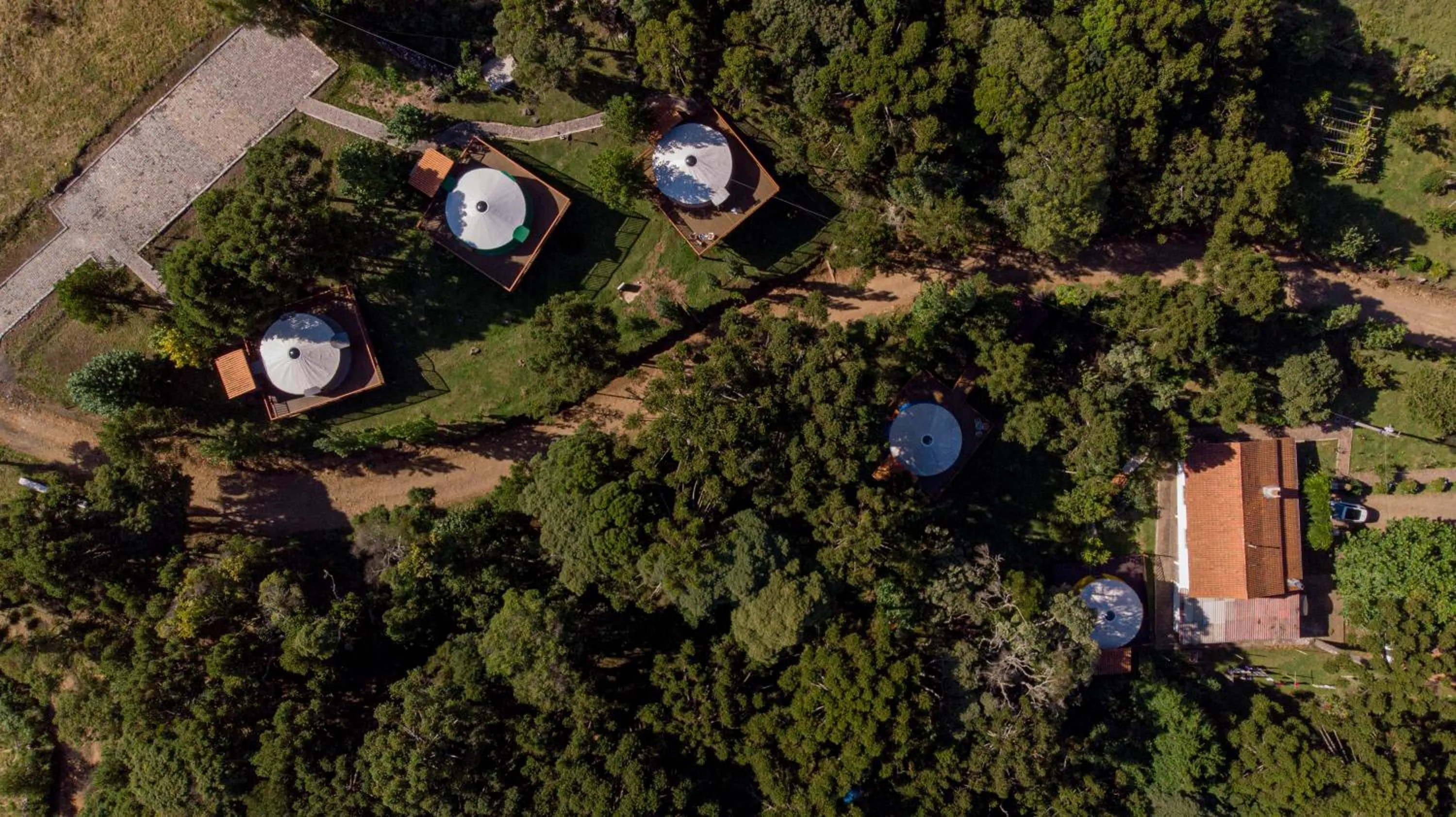 Bird's eye view in Solar do Oriente - Yurt Ecovillage