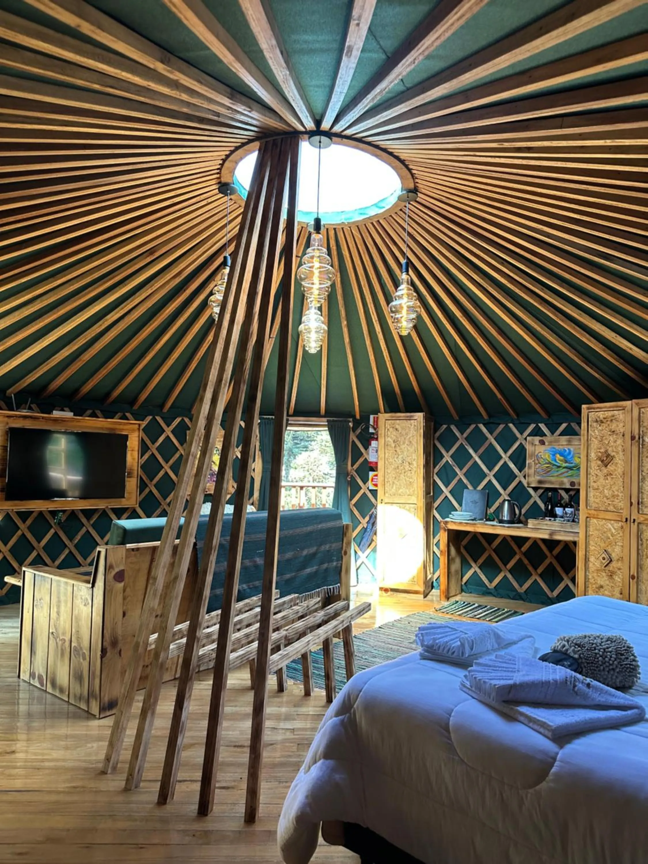 Bed in Solar do Oriente - Yurt Ecovillage