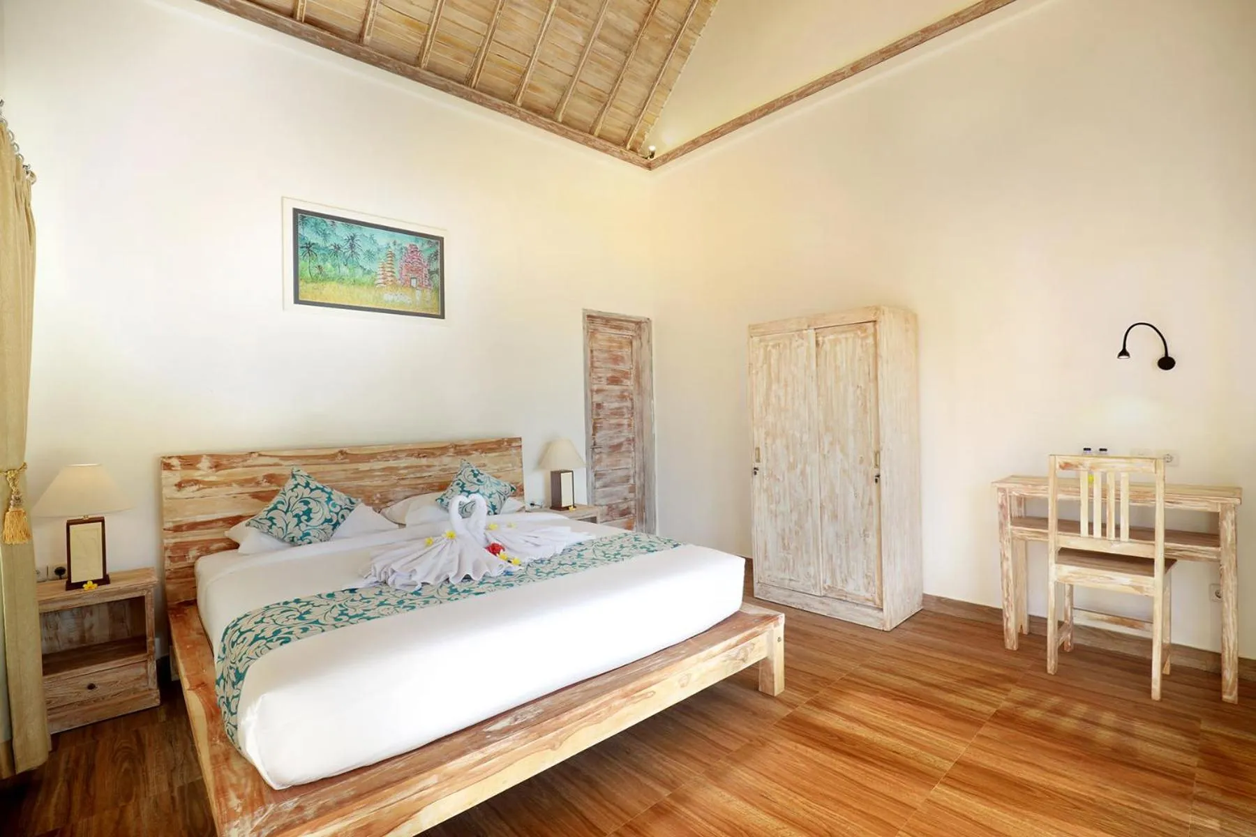 Bed in Bukal Sari Villas Uluwatu
