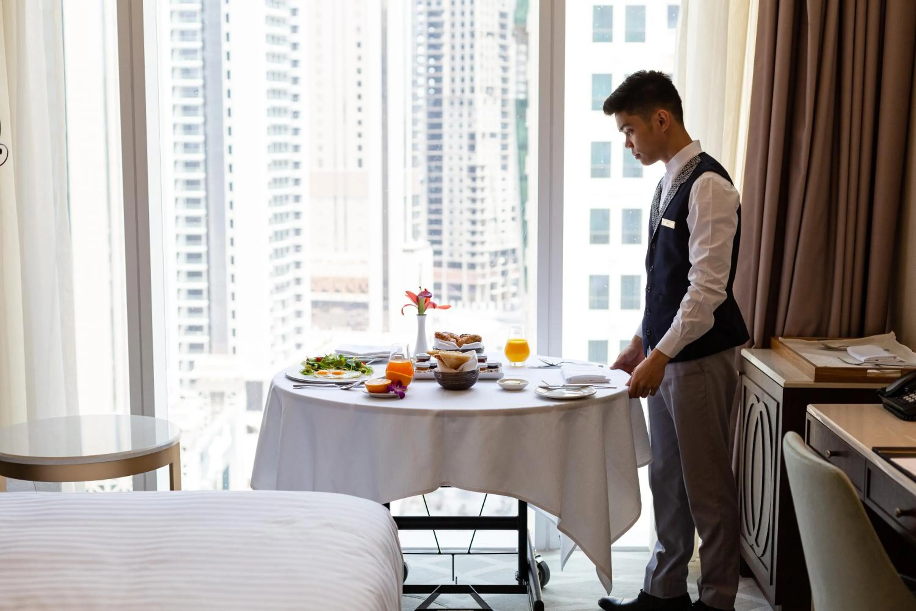 Staff in Dusit Doha Hotel