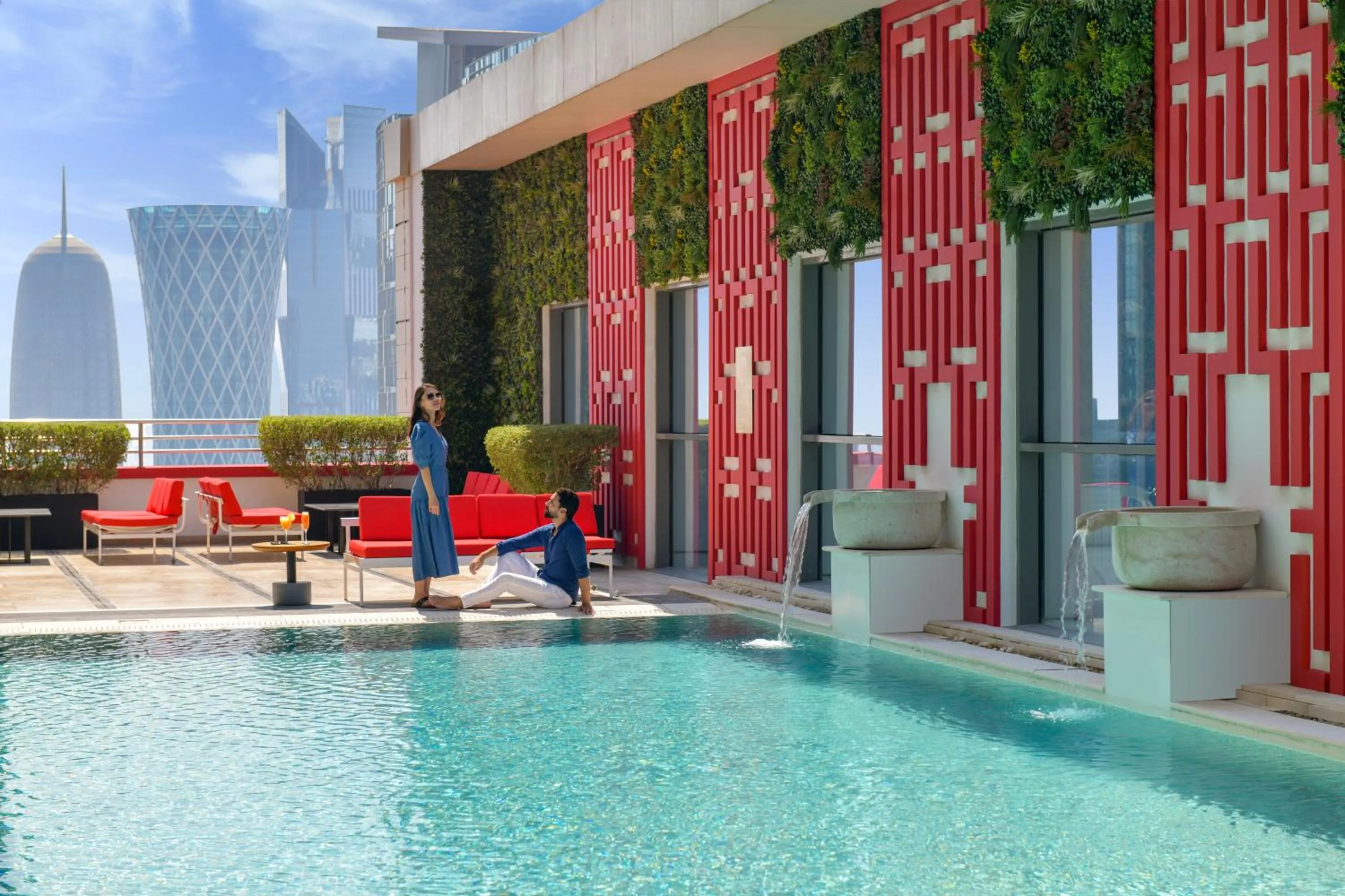 People in Dusit Doha Hotel