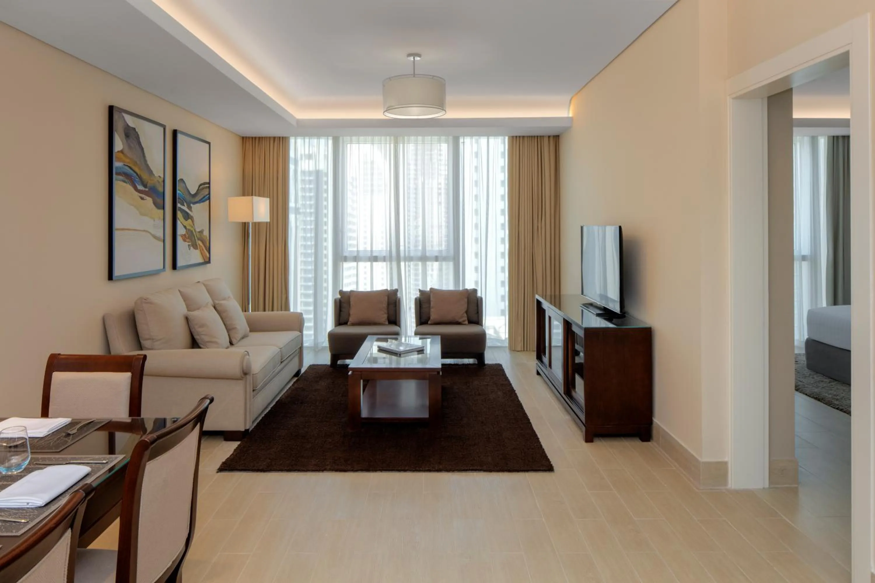 Living room in Dusit Doha Hotel