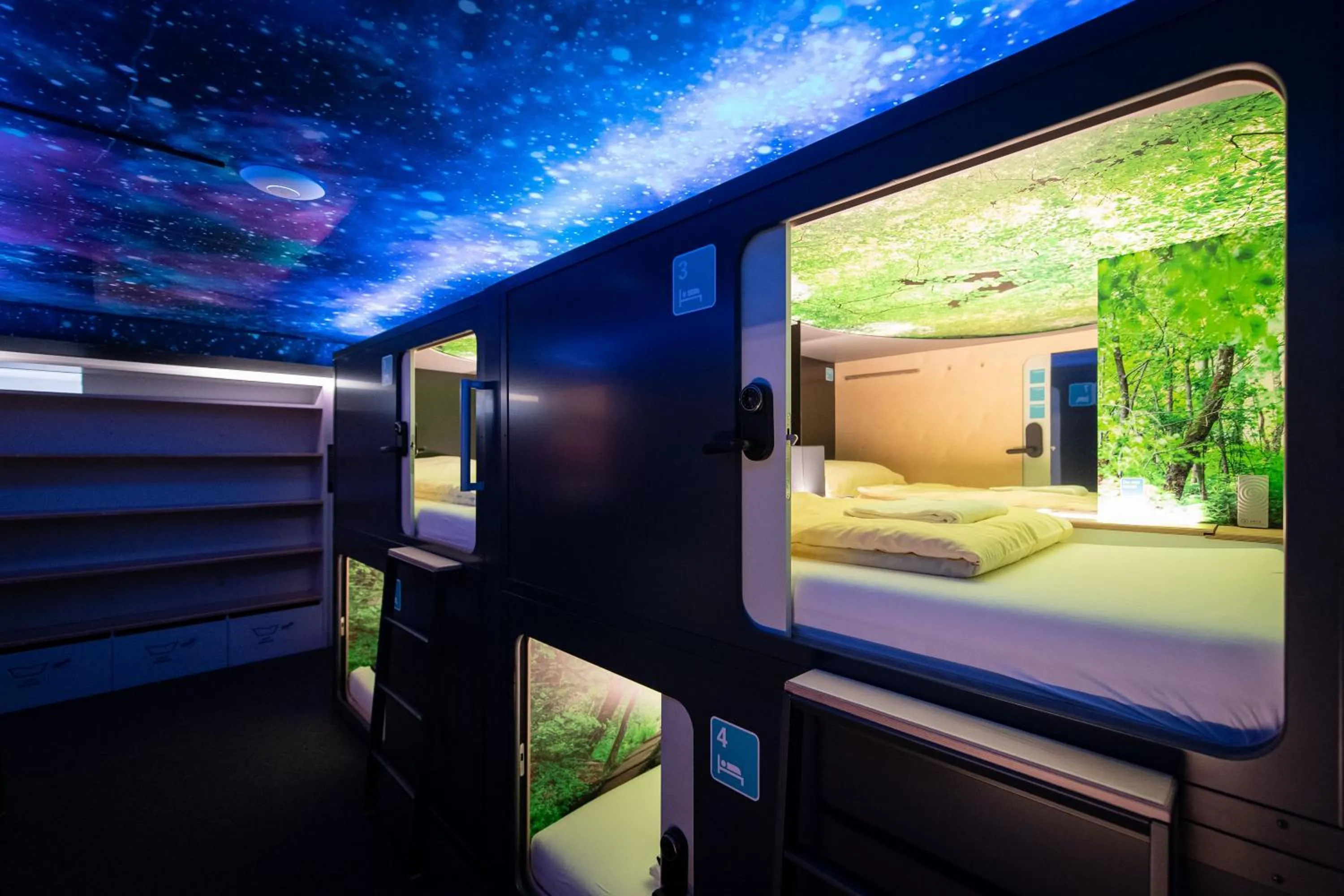 Photo of the whole room, Bed in Capsule Hotel - Lucerne TheLAB