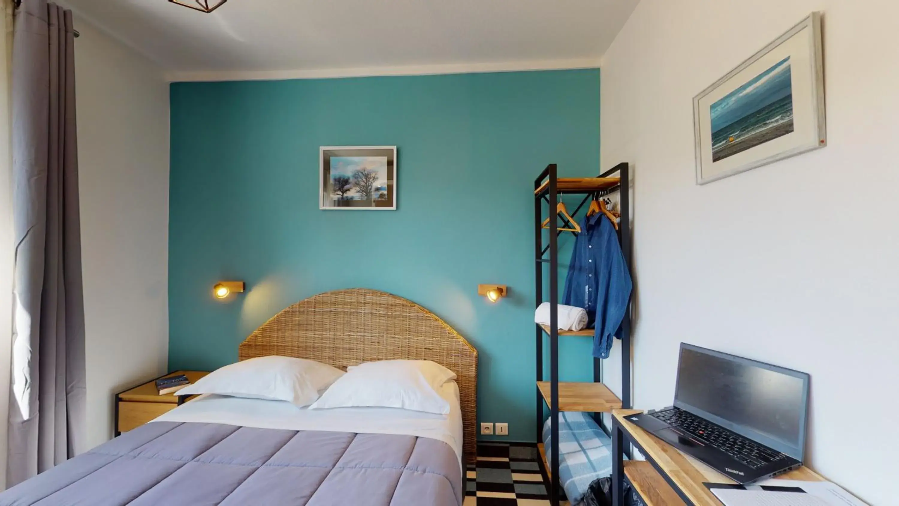 Bedroom, Bed in Hôtel Les Pieux En Cotentin