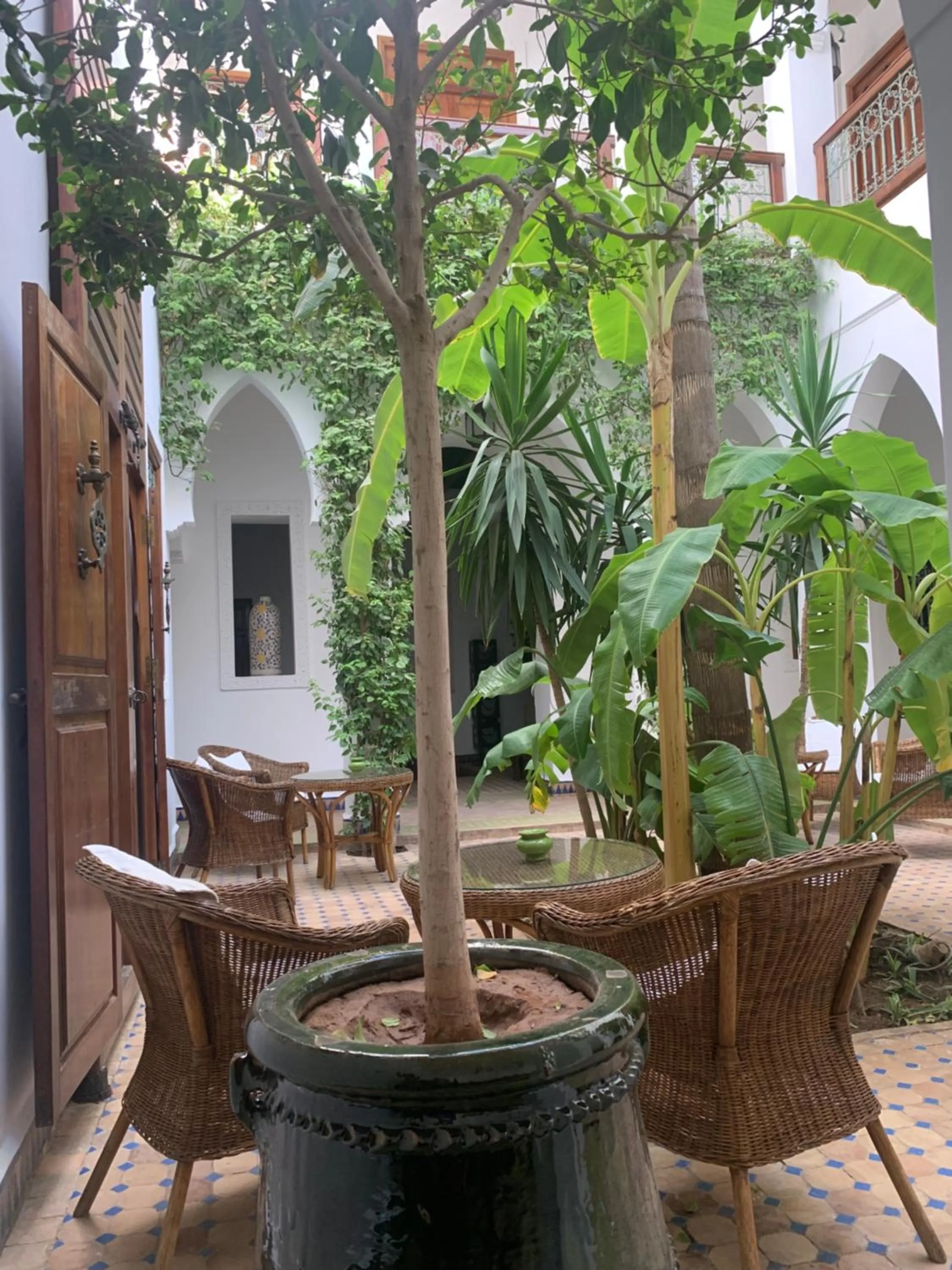 Patio in Riad Les Bougainvilliers