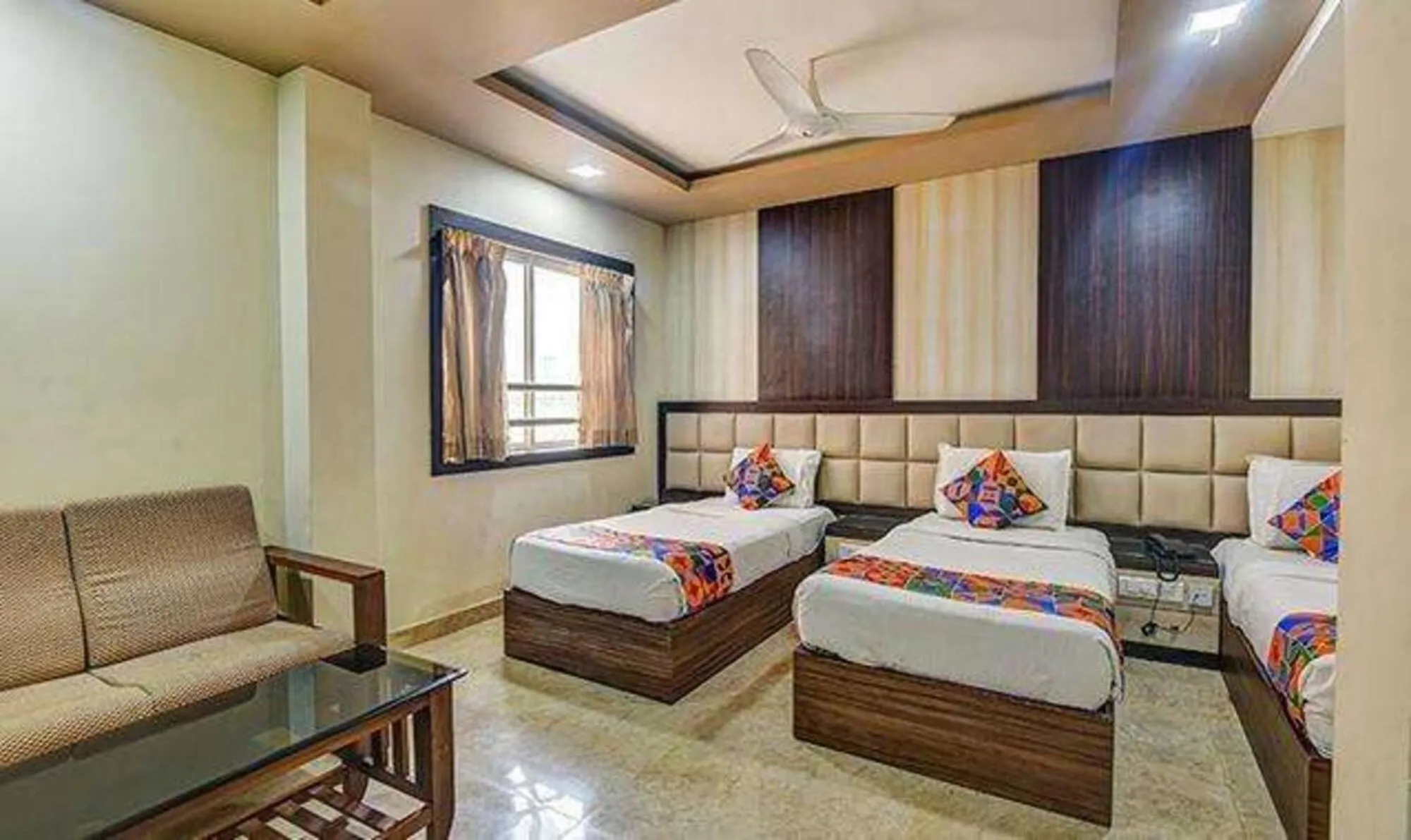 Bed in Fabhotel Chennai Palace - Nr Chennai Beach Railway Station