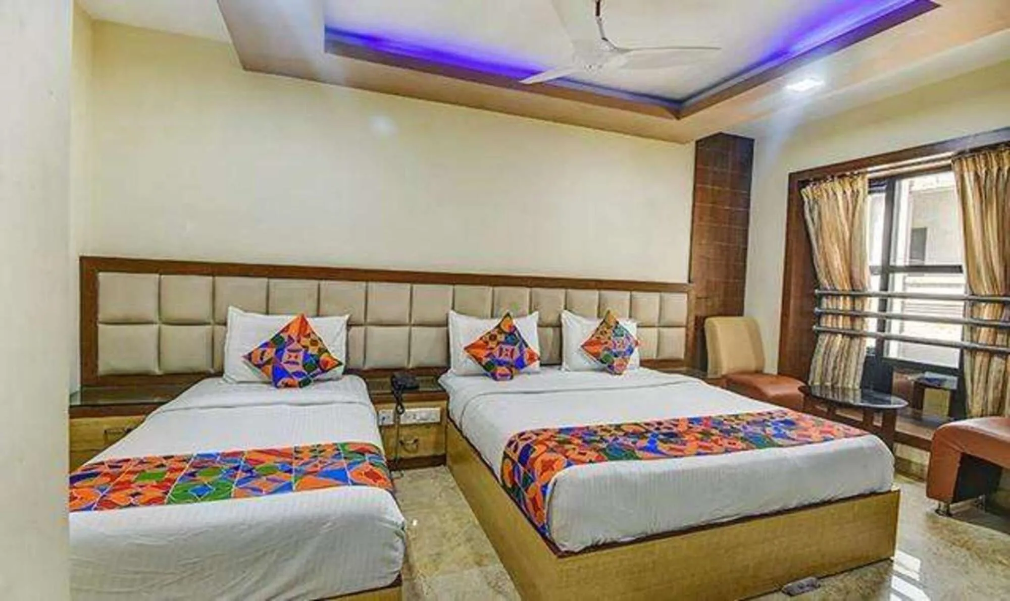 Bed in Fabhotel Chennai Palace - Nr Chennai Beach Railway Station