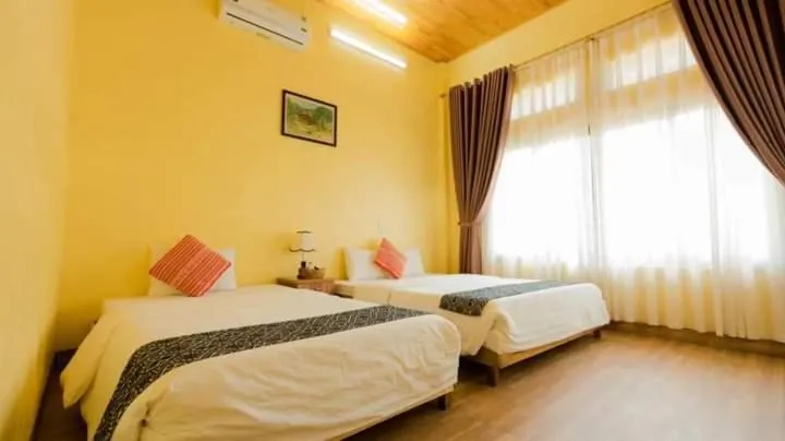 Bed in Mai Chau Xanh Bungalow