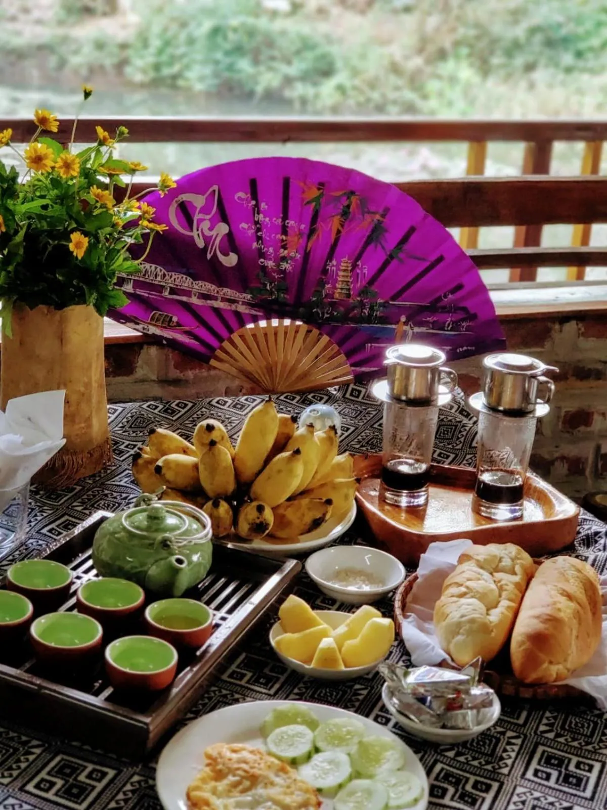 Breakfast in Mai Chau Xanh Bungalow