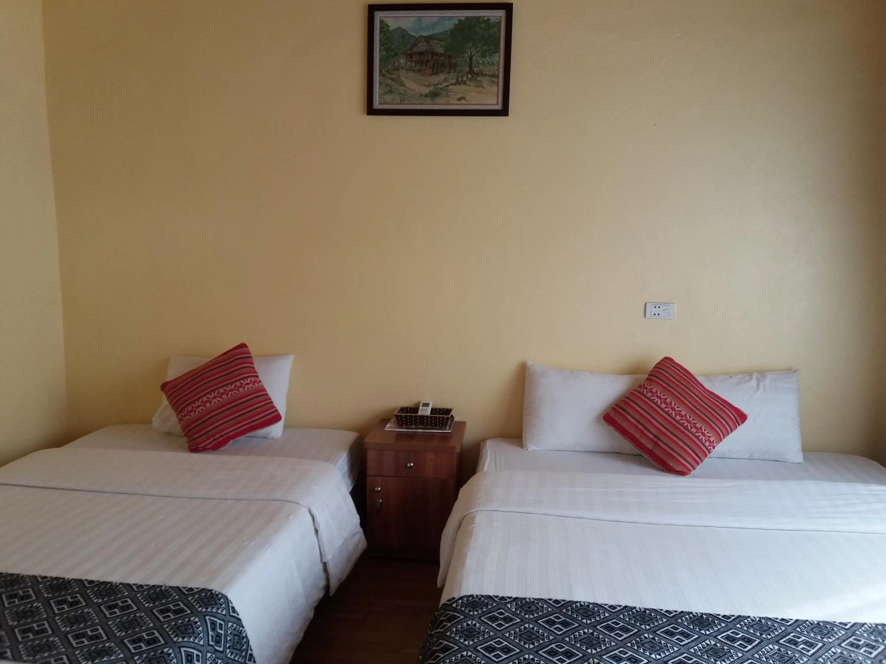 Bed in Mai Chau Xanh Bungalow