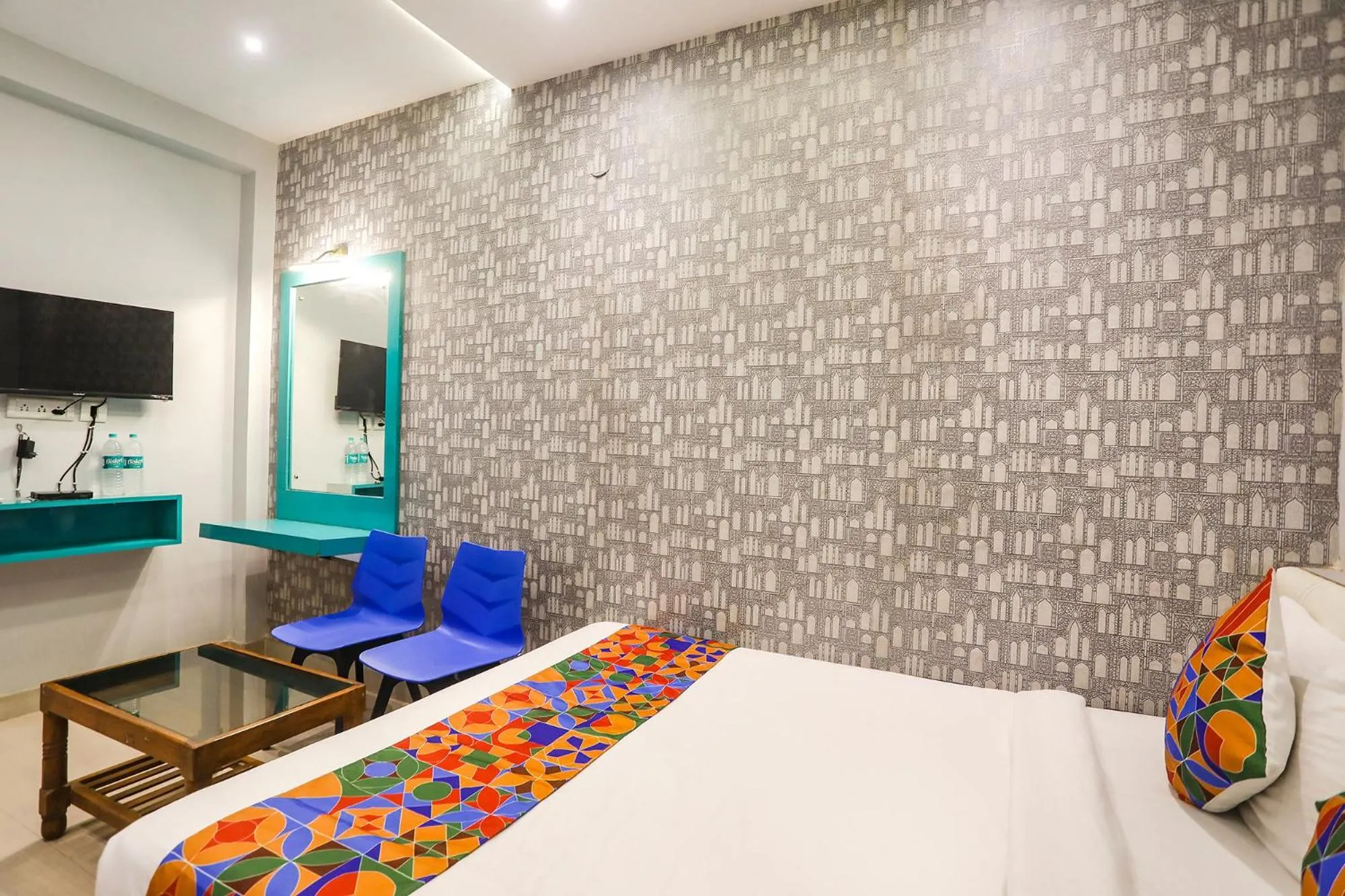 Bed in FabHotel Greenstar Inn - Bhubaneswar Airport