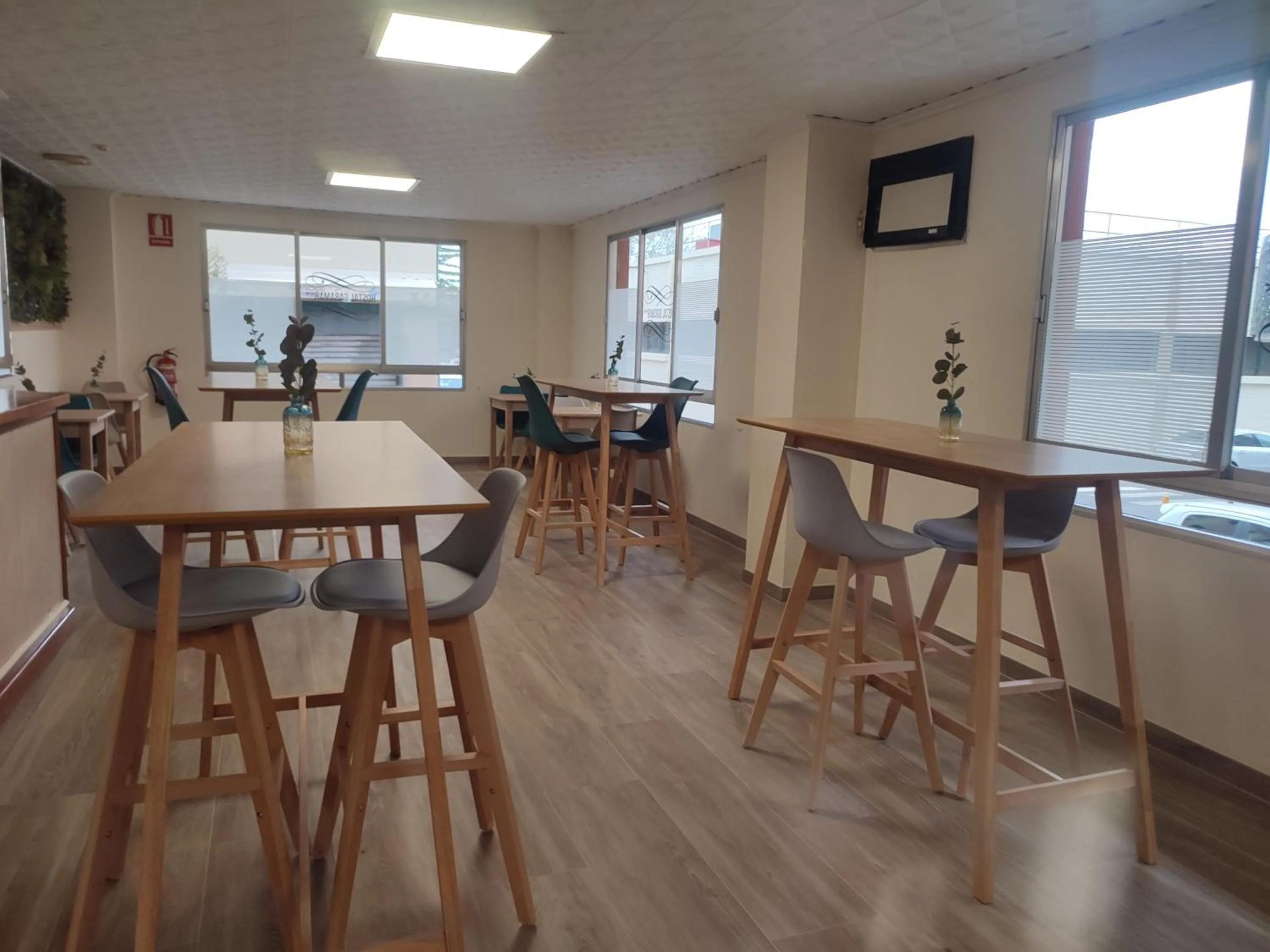 Dining area in Hostal Garamar