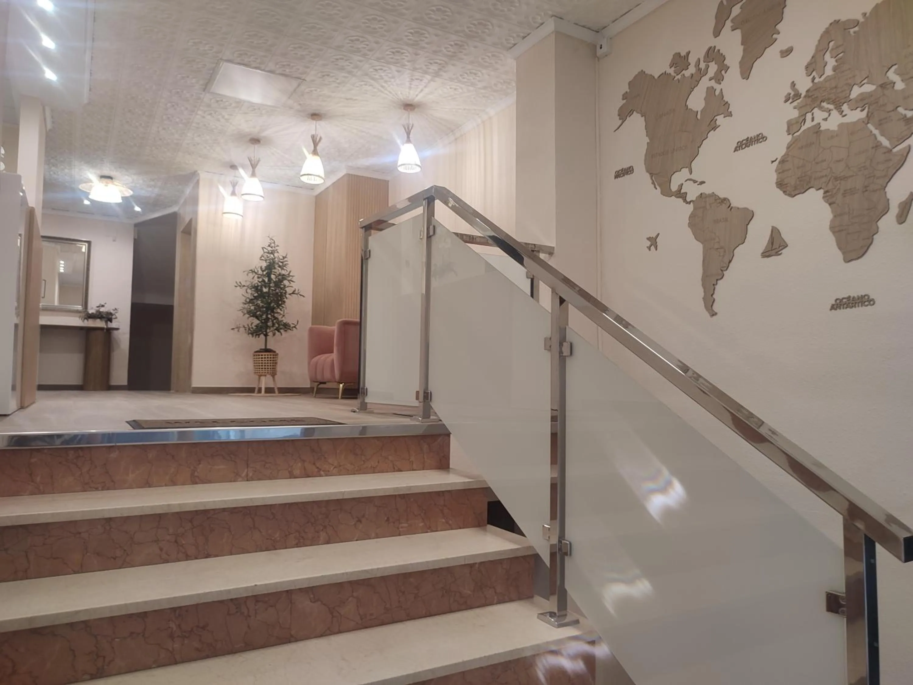 Lobby or reception in Hostal Garamar