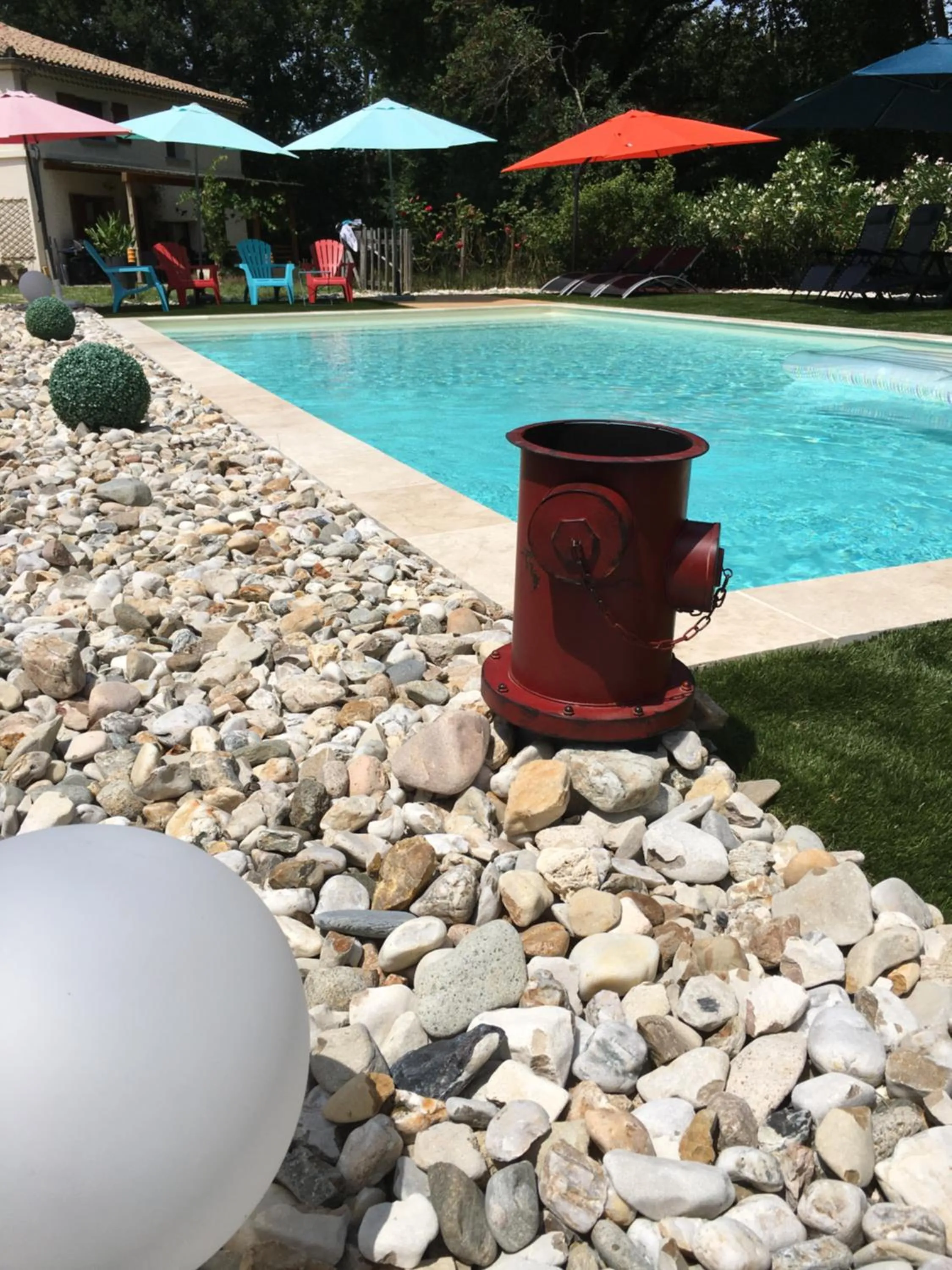 Pool view in La Forestière