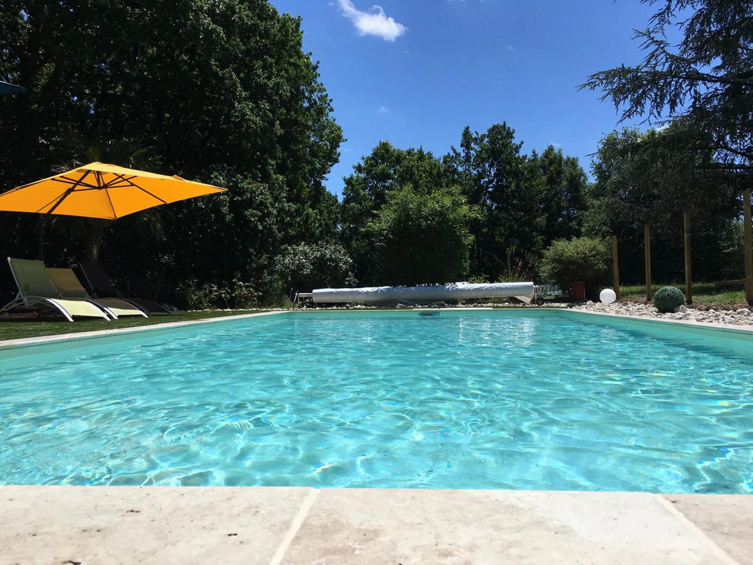 Pool view in La Forestière
