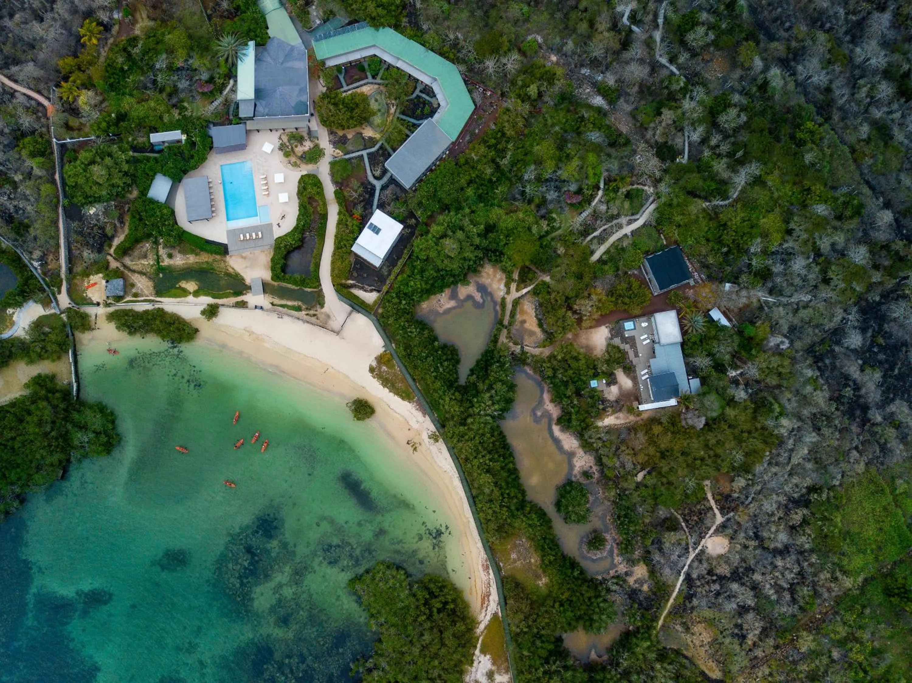 Bird's eye view in Finch Bay Galapagos Hotel