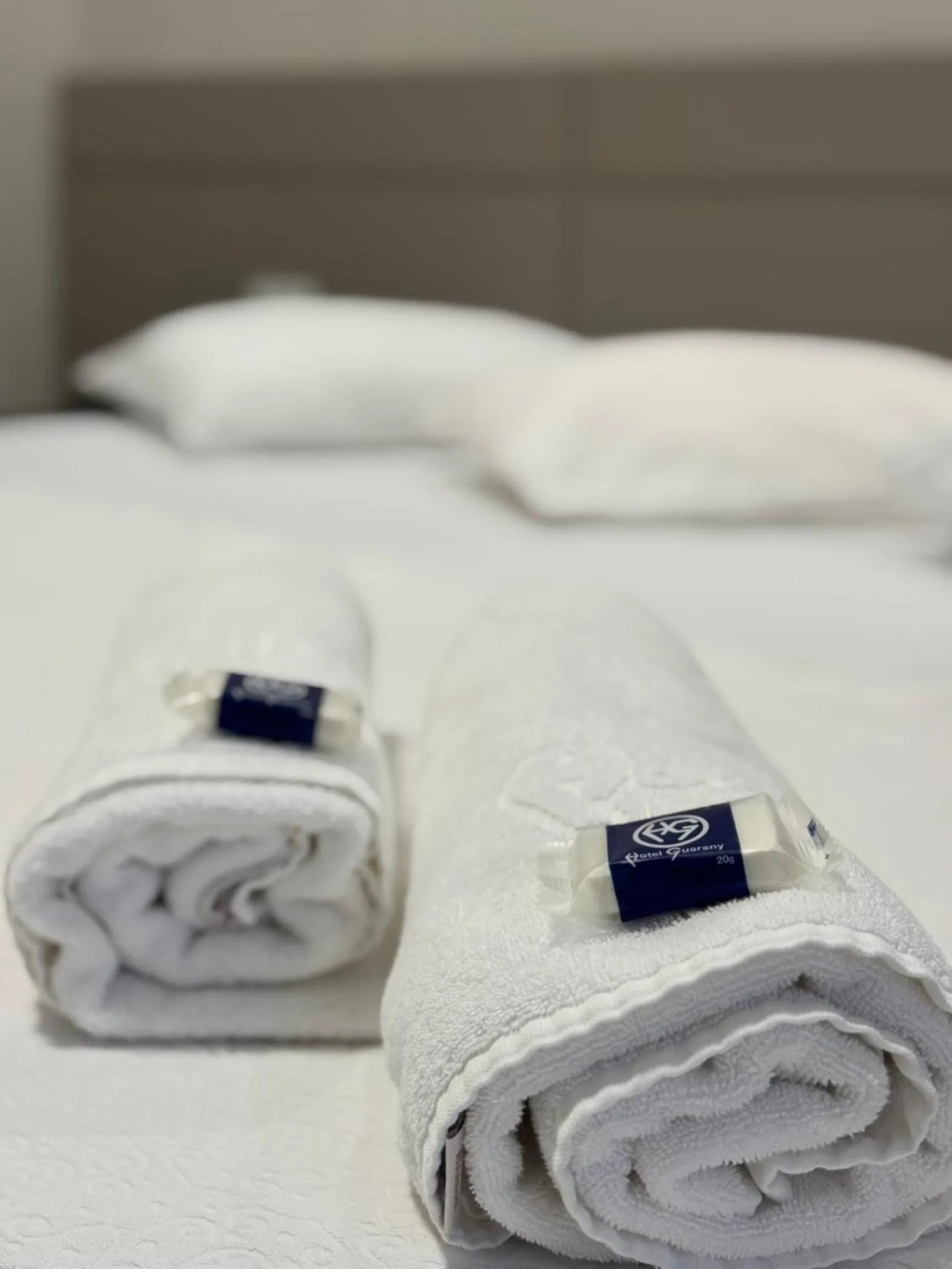 towels, Bed in Hotel Guarany