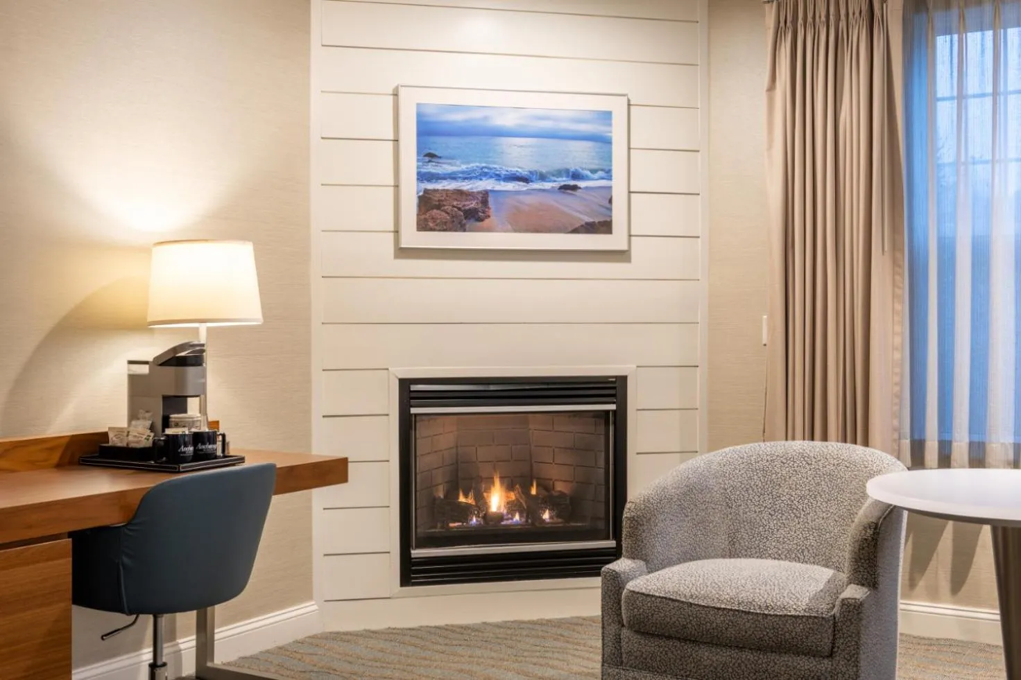 fireplace in Anchorage by the Sea