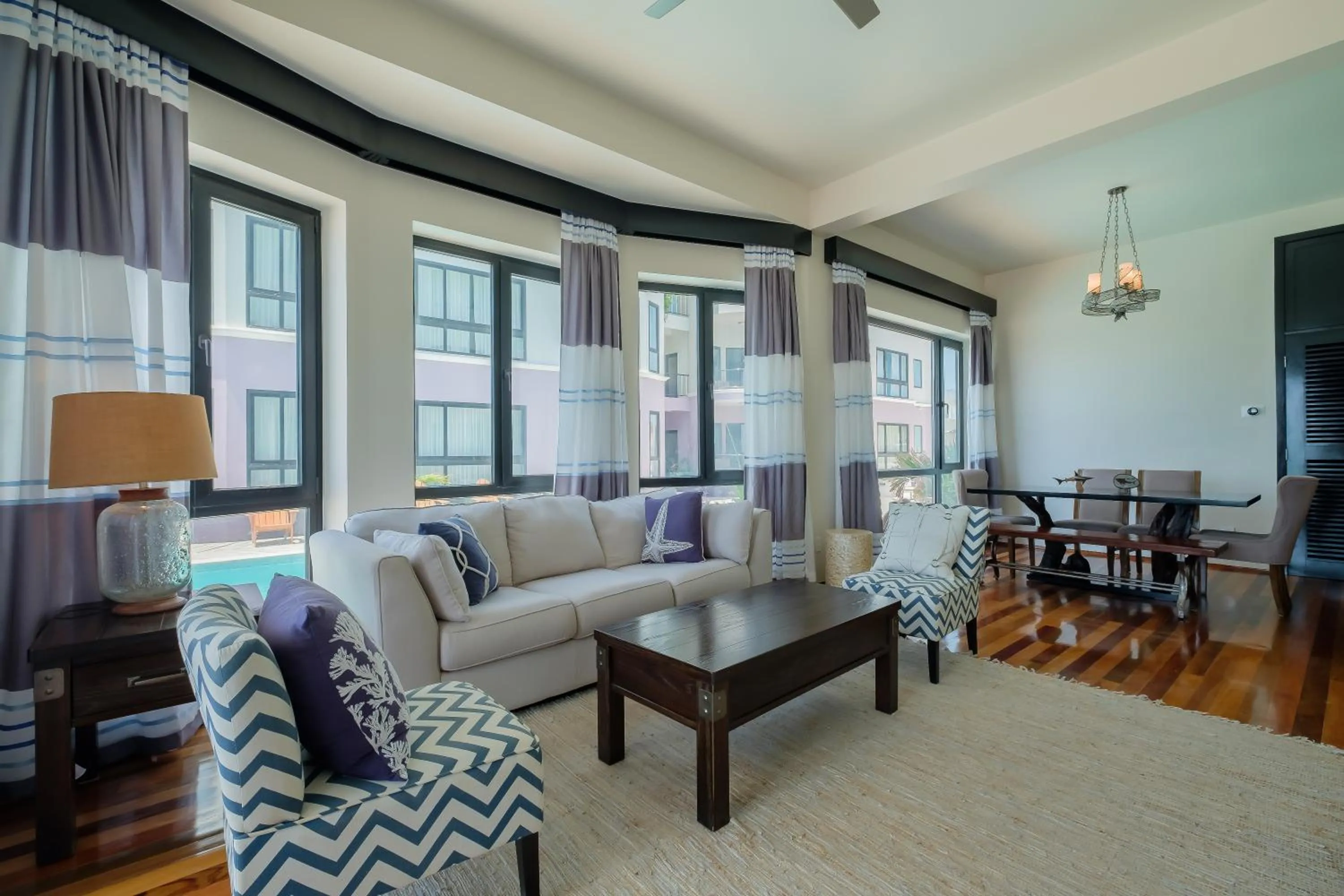 Living room in Diamante Beachfront Suites