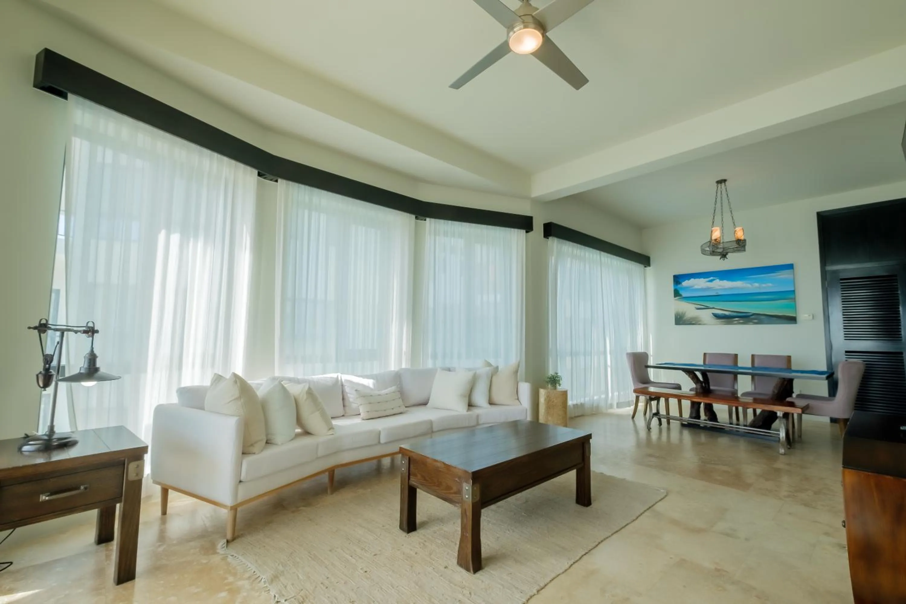 Living room in Diamante Beachfront Suites