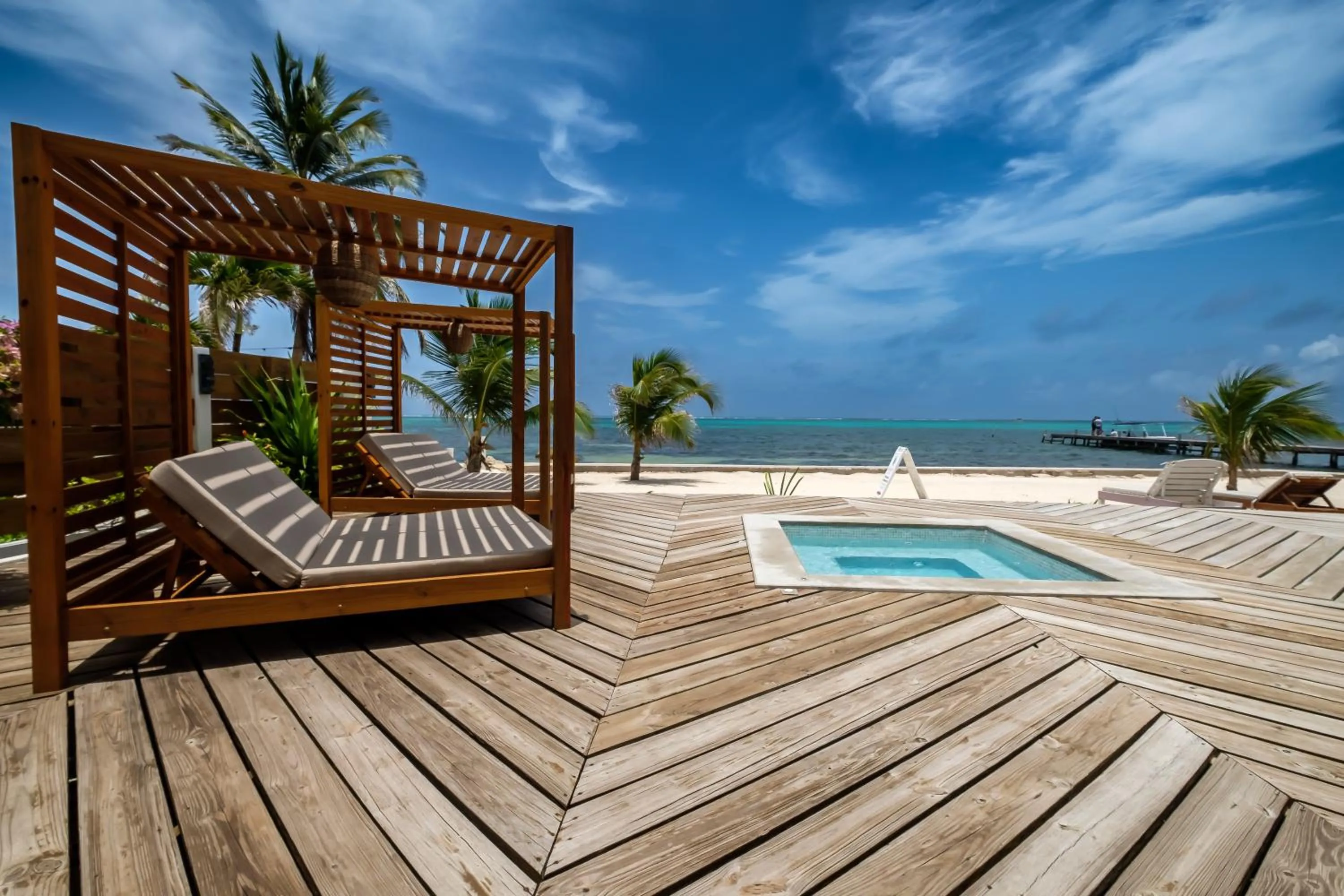 Pool view in Diamante Beachfront Suites