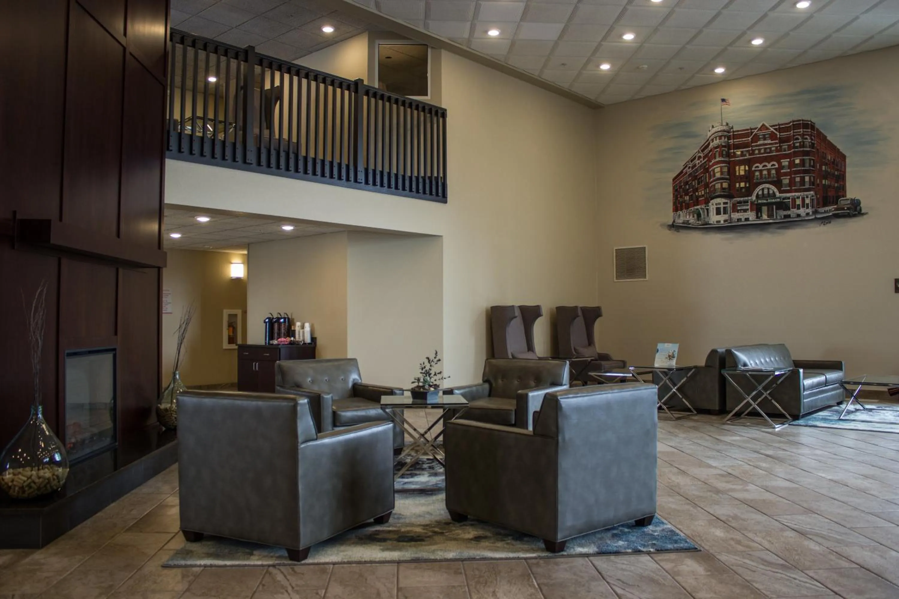 Lobby or reception in Cobblestone Suites - Oshkosh