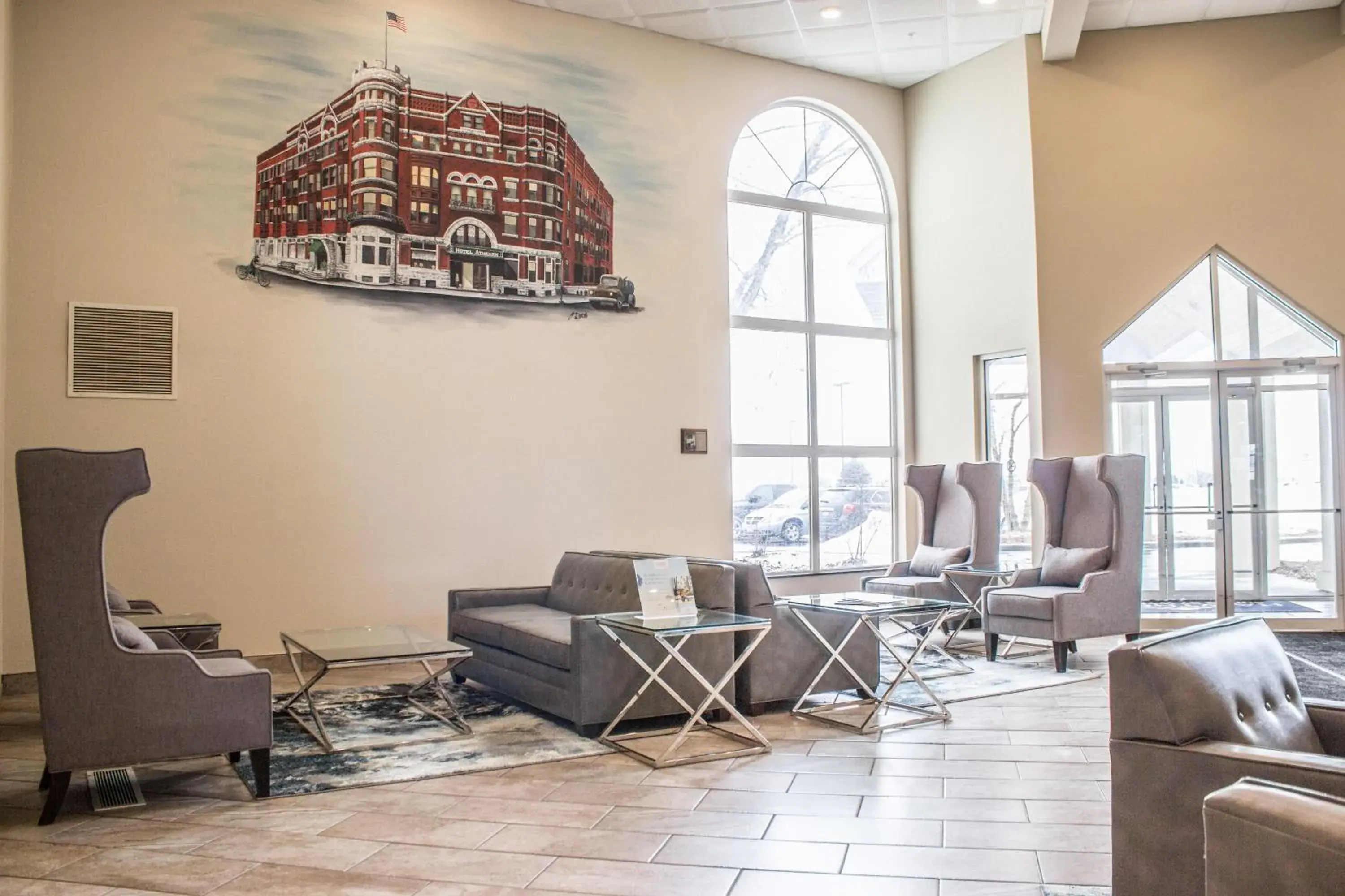 Lobby or reception in Cobblestone Suites - Oshkosh Lobby or reception in Cobblestone Suites - Oshkosh