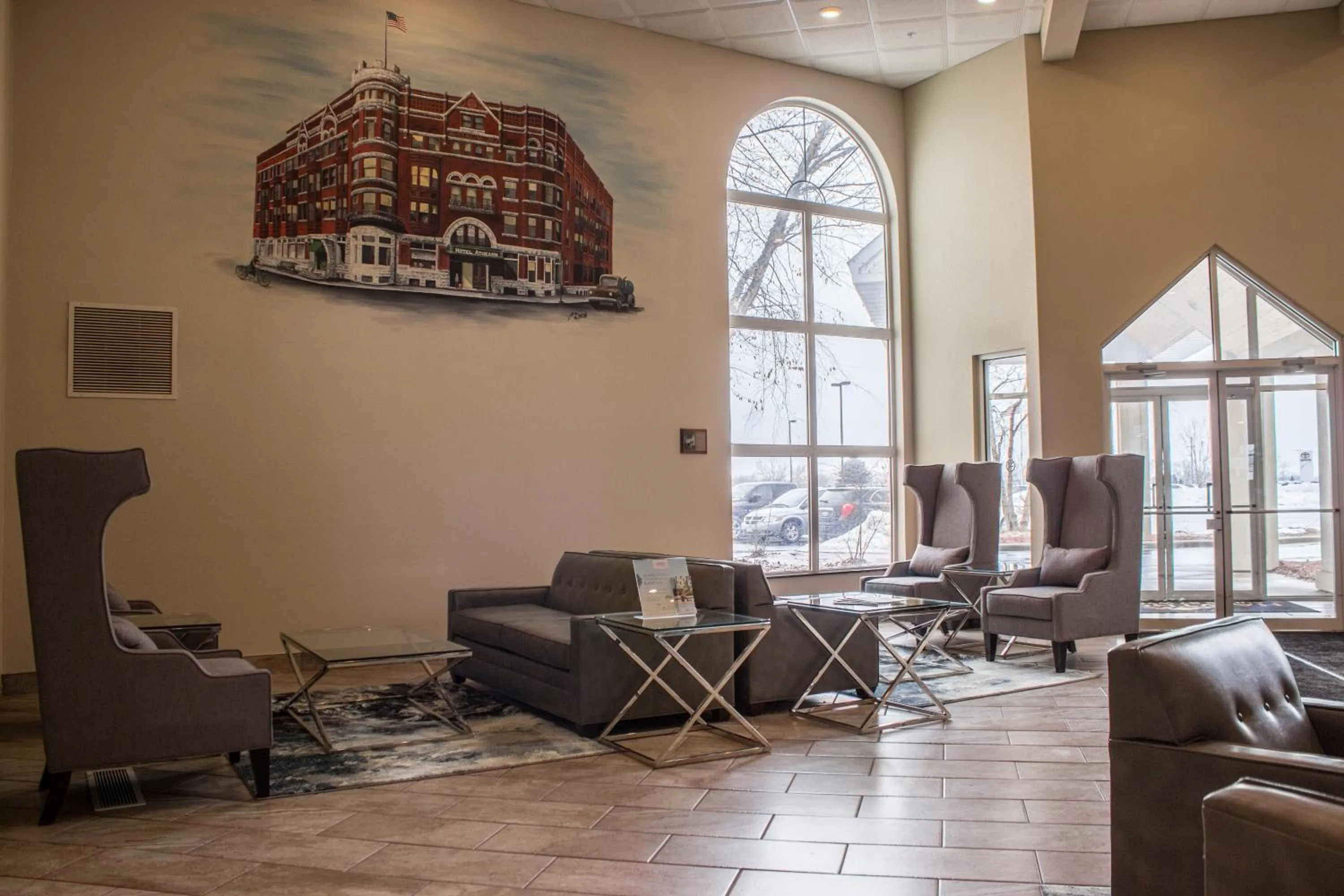 Lobby or reception in Cobblestone Suites - Oshkosh