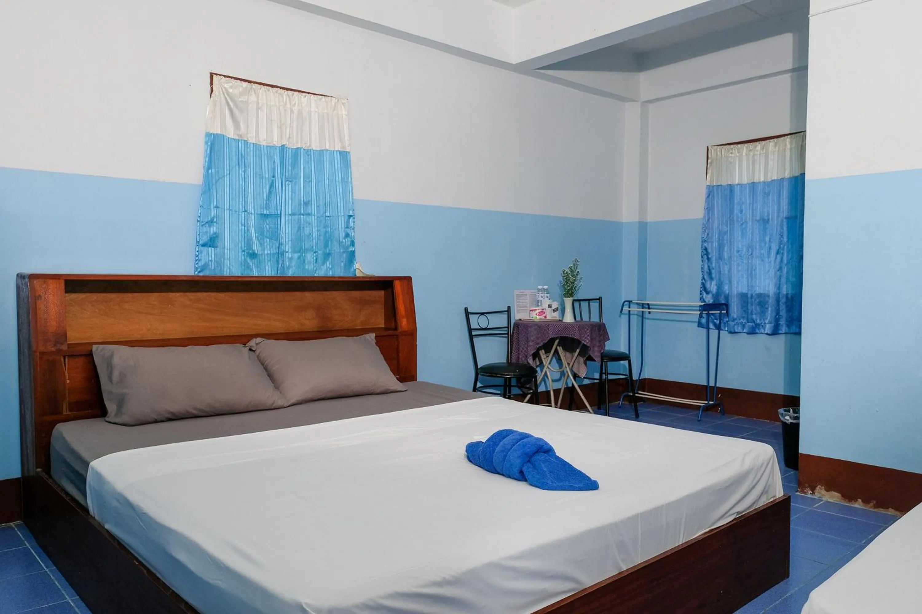 Bed in Blue House Pai