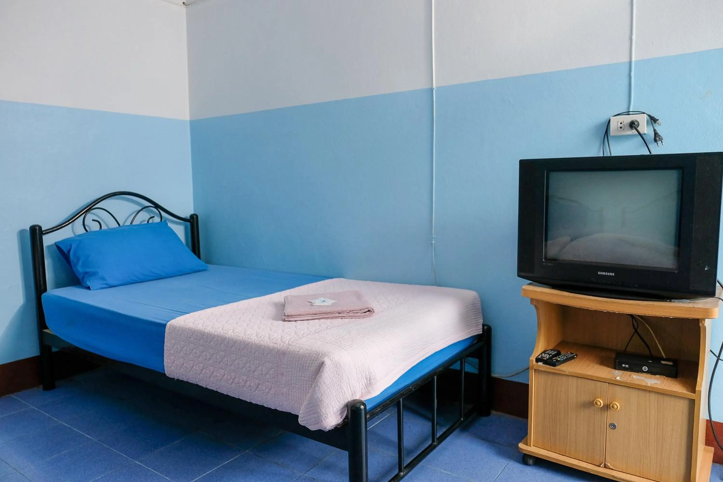 Bed in Blue House Pai