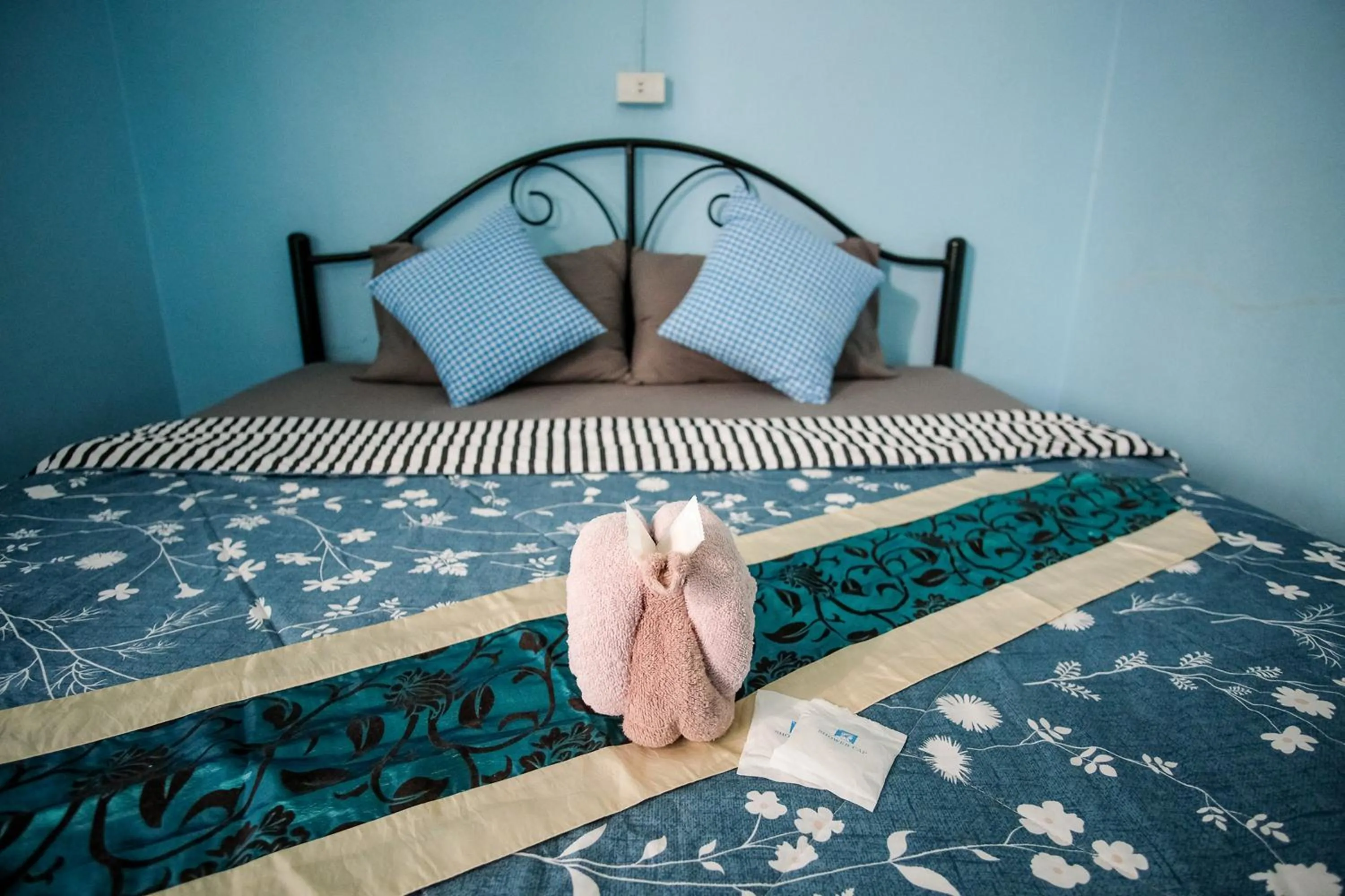 Bed in Blue House Pai