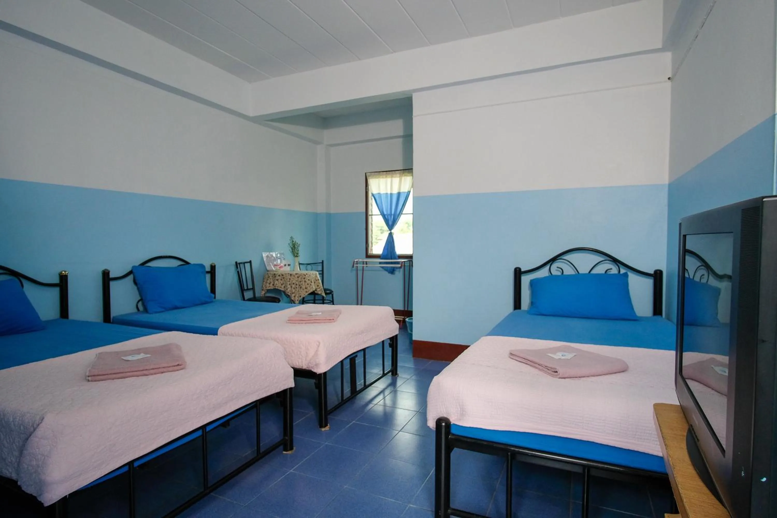 Bed in Blue House Pai