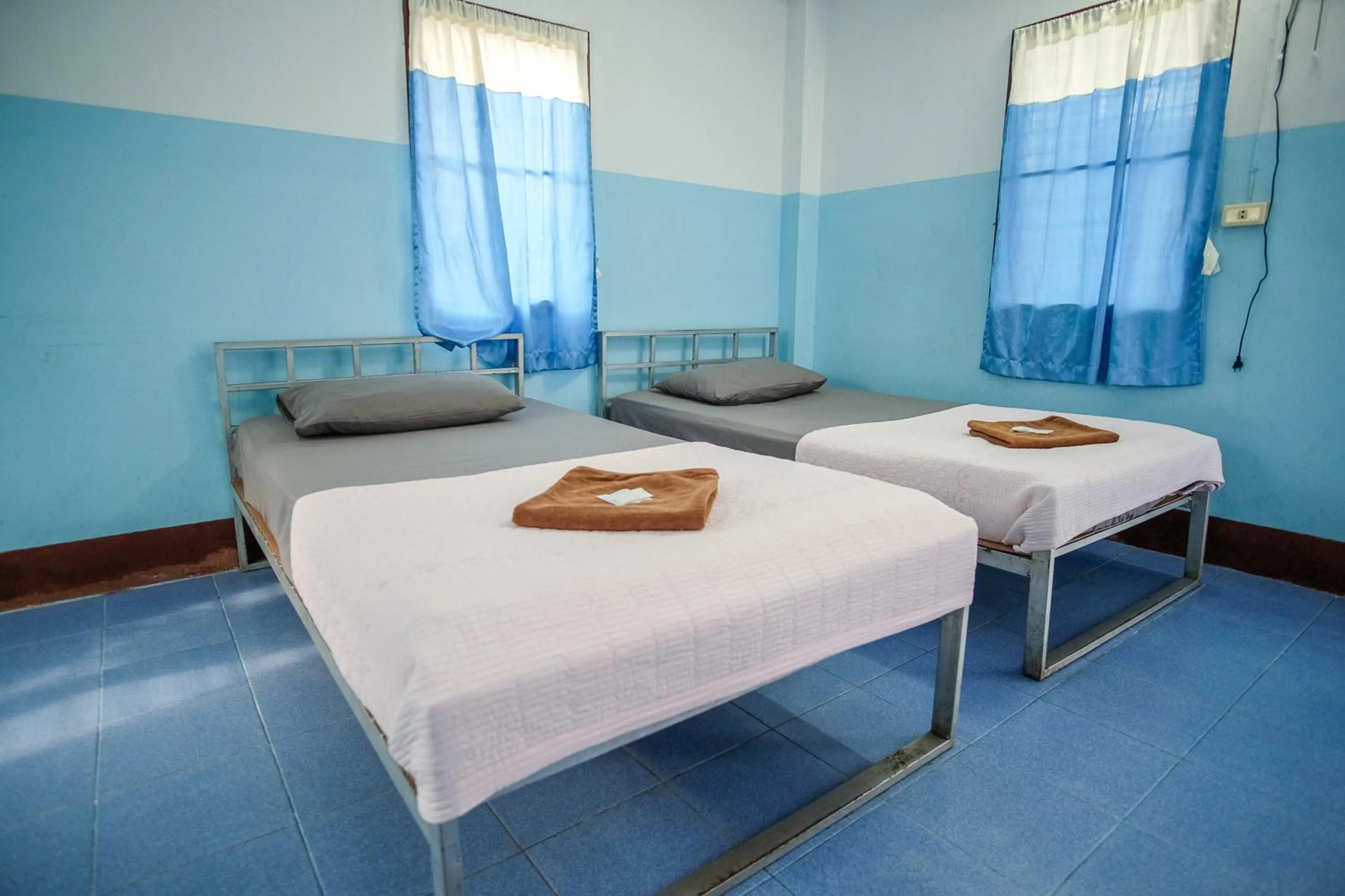 Bed in Blue House Pai