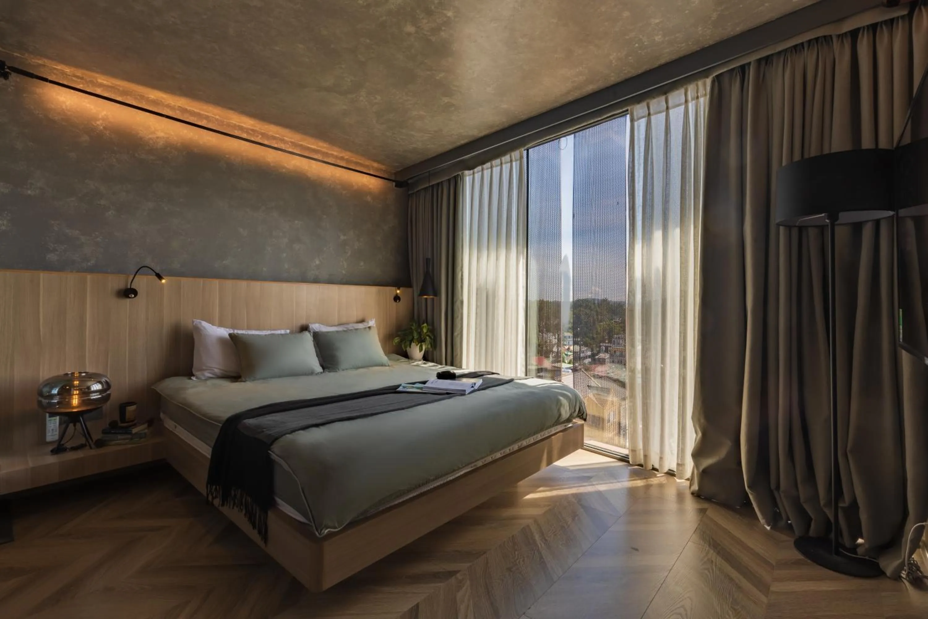 View (from property/room), Bed in Colline Dalat