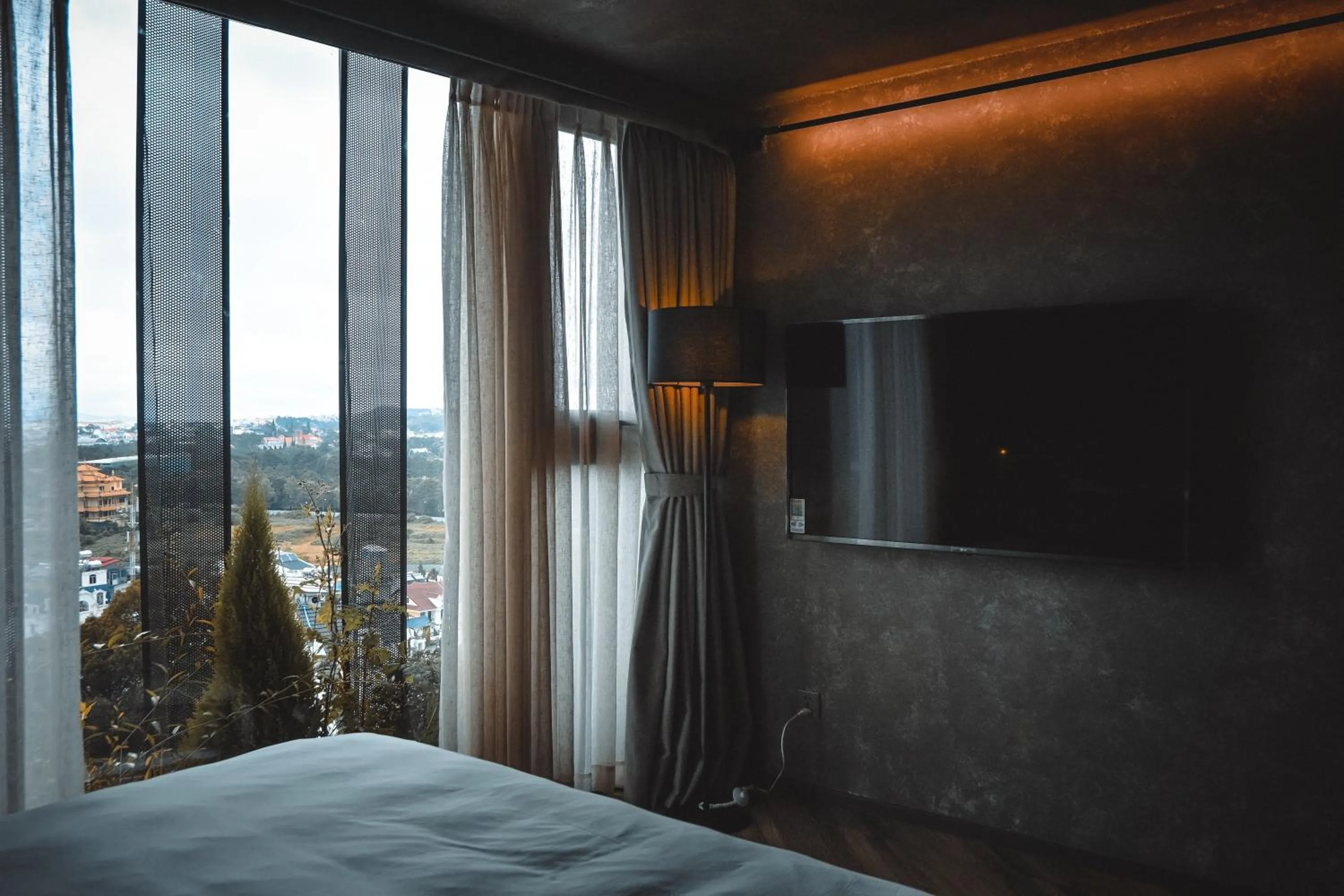 View (from property/room), Bed in Colline Dalat