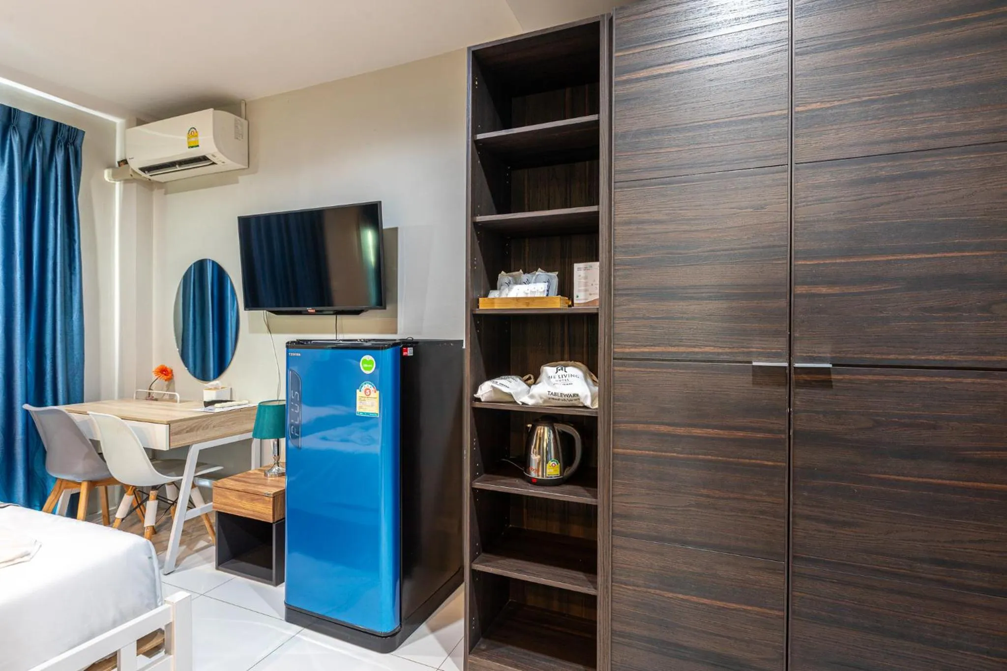 Communal lounge/ TV room, Bed in The Living Hotel SamutPrakan