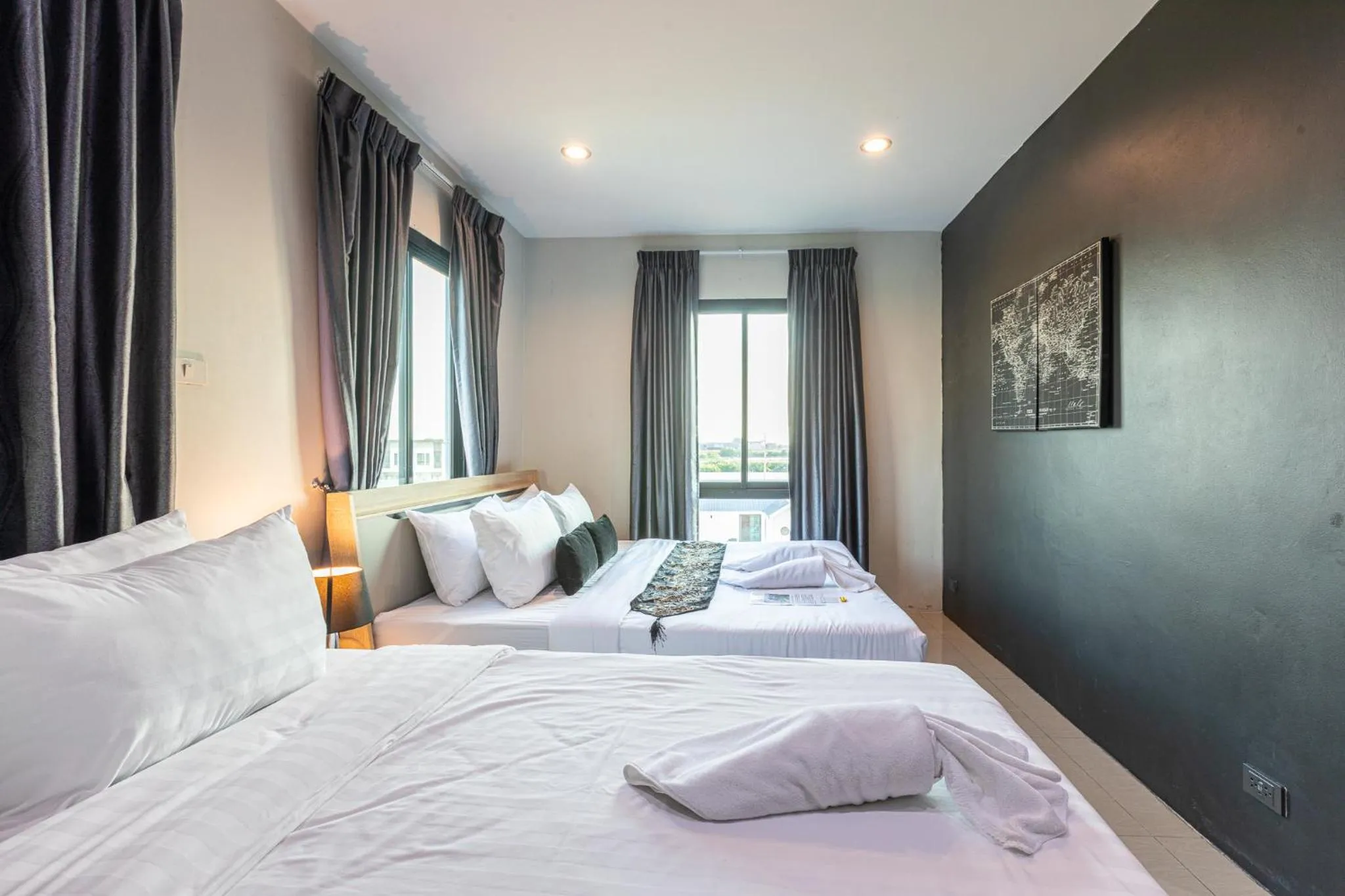 Bed in The Living Hotel SamutPrakan