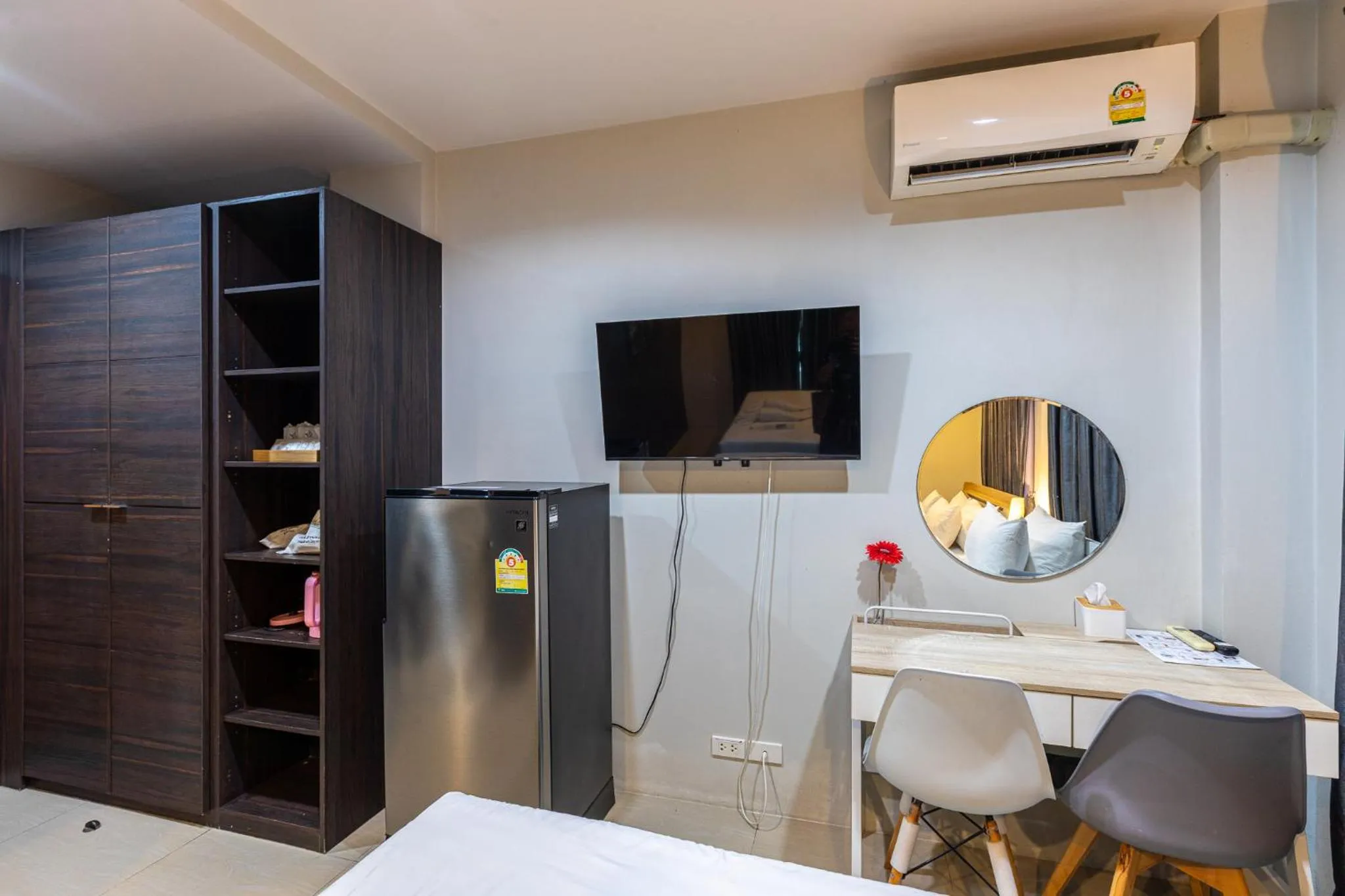 Communal lounge/ TV room, Bed in The Living Hotel SamutPrakan