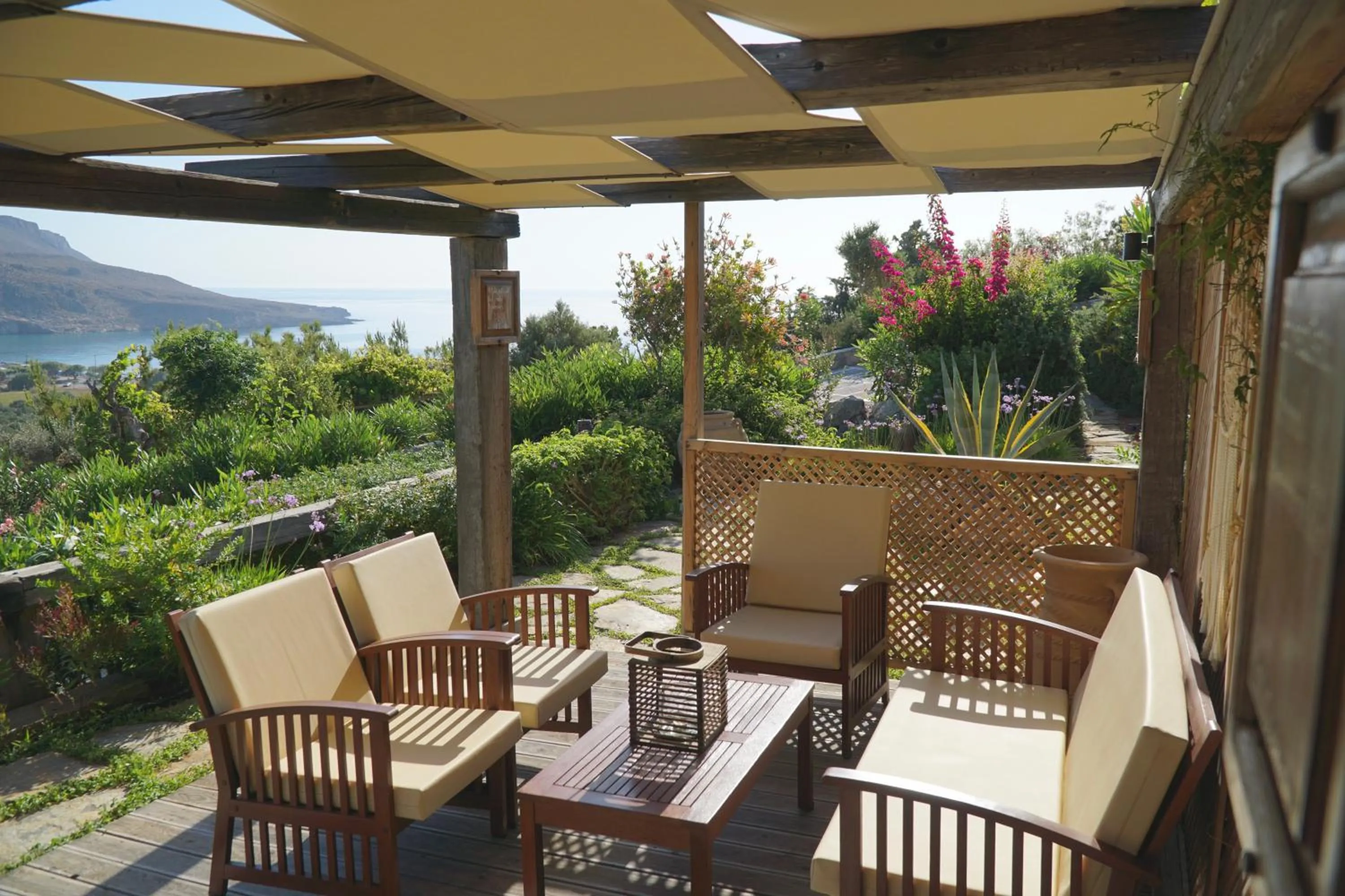 Seating area in Terra Minoika Boutique Resort