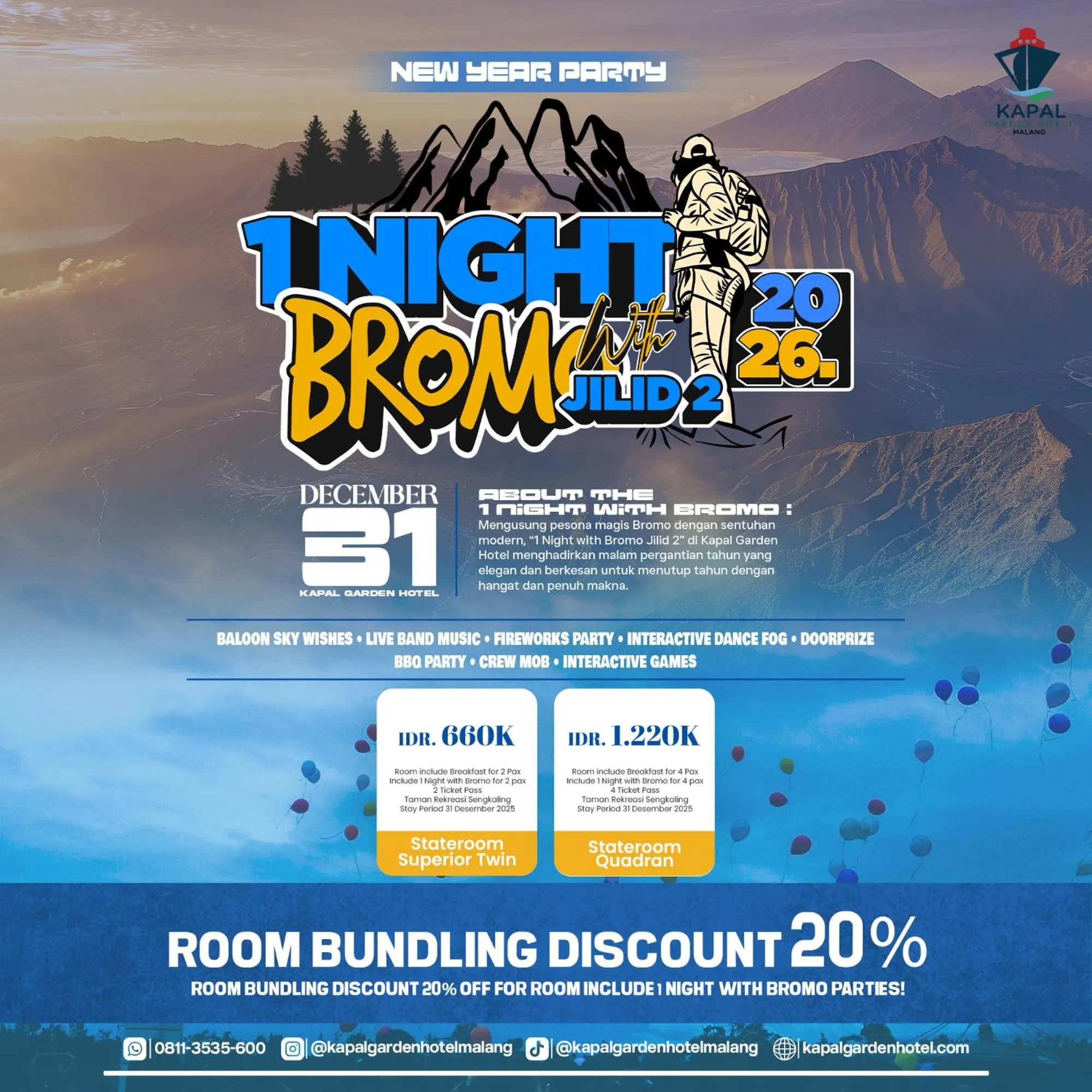 Kapal Garden Hotel at Rekreasi Sengkaling