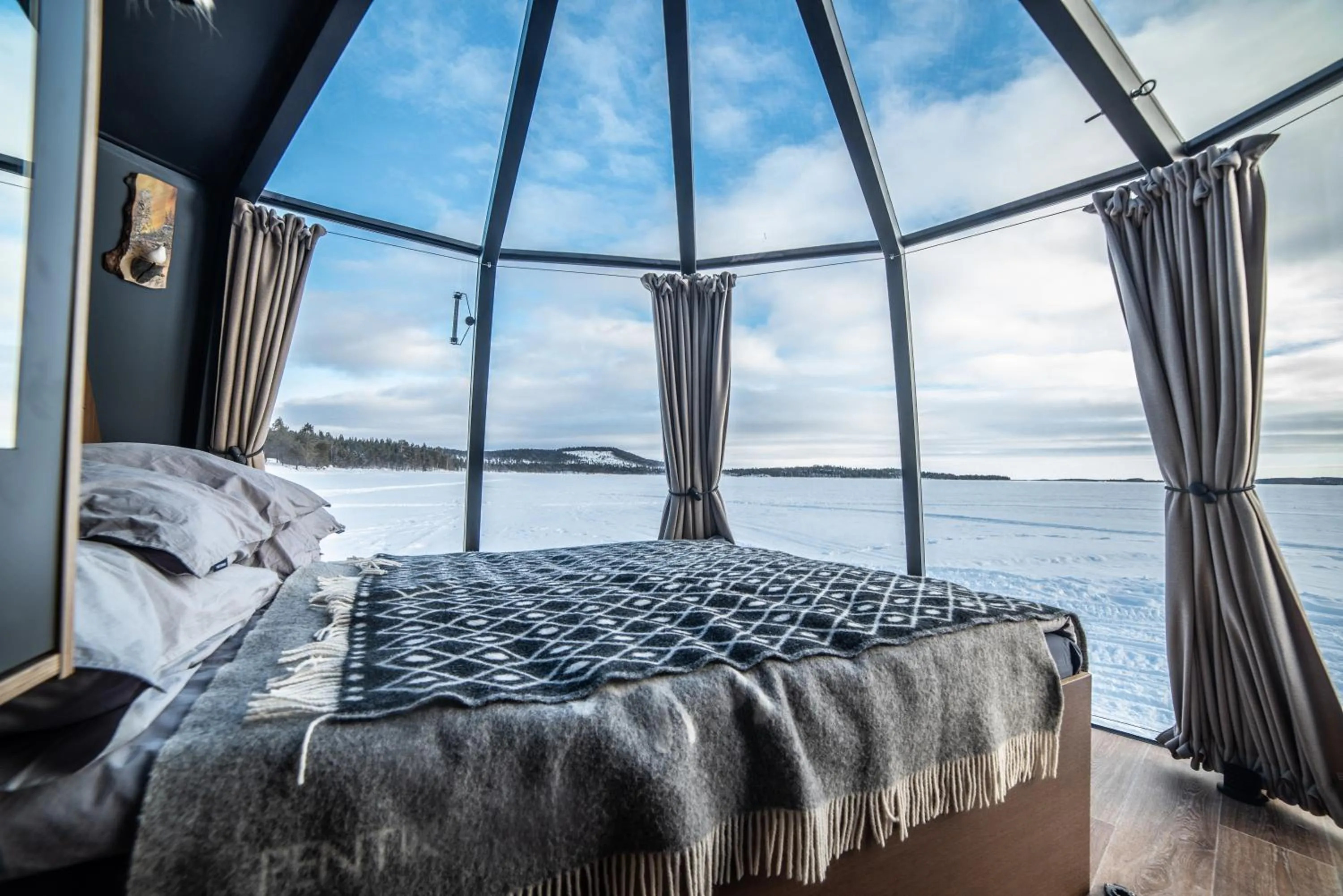 View (from property/room), Bed in Aurora Borealis Observatory