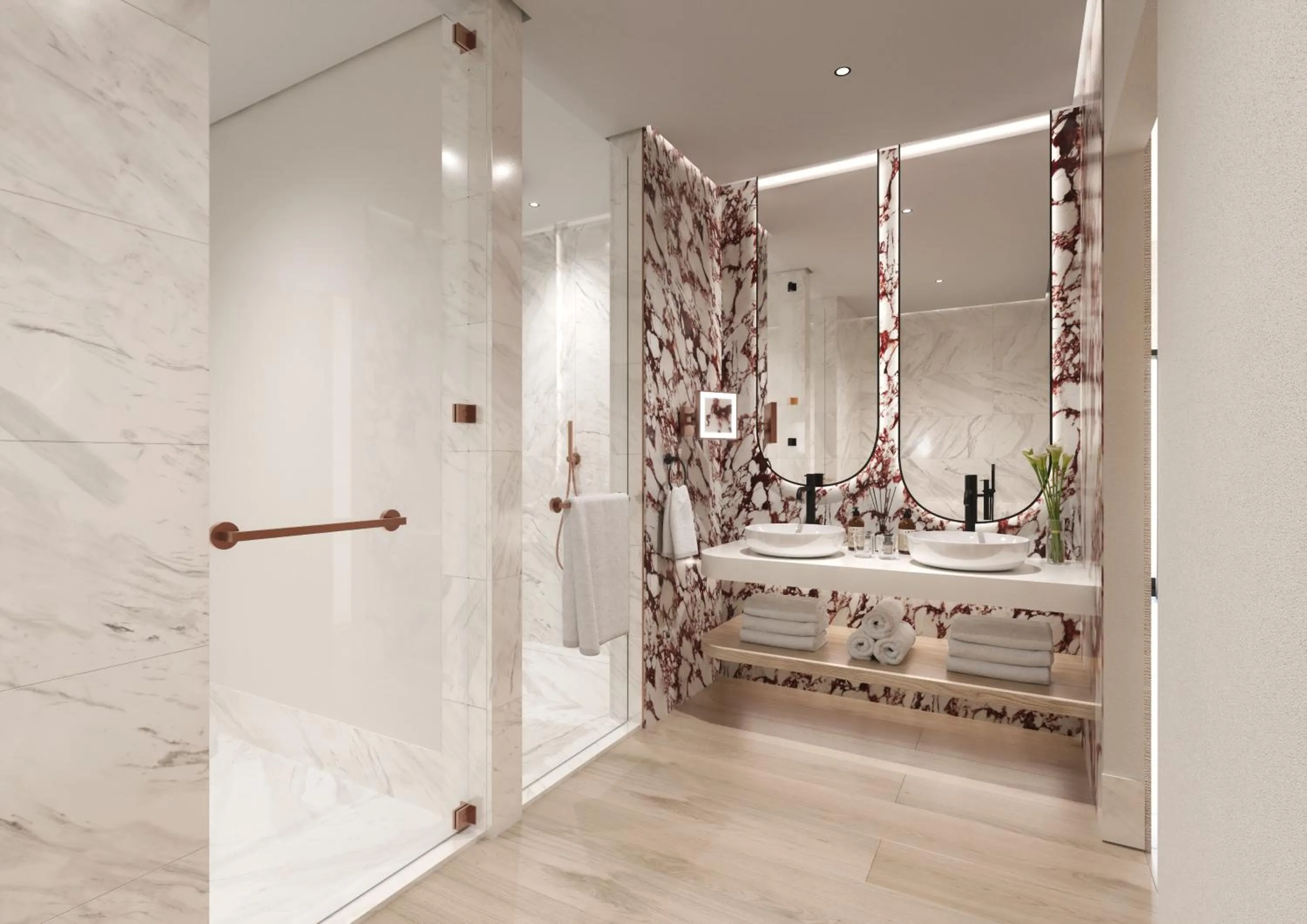 Bathroom in Delano Dubai at Bluewaters