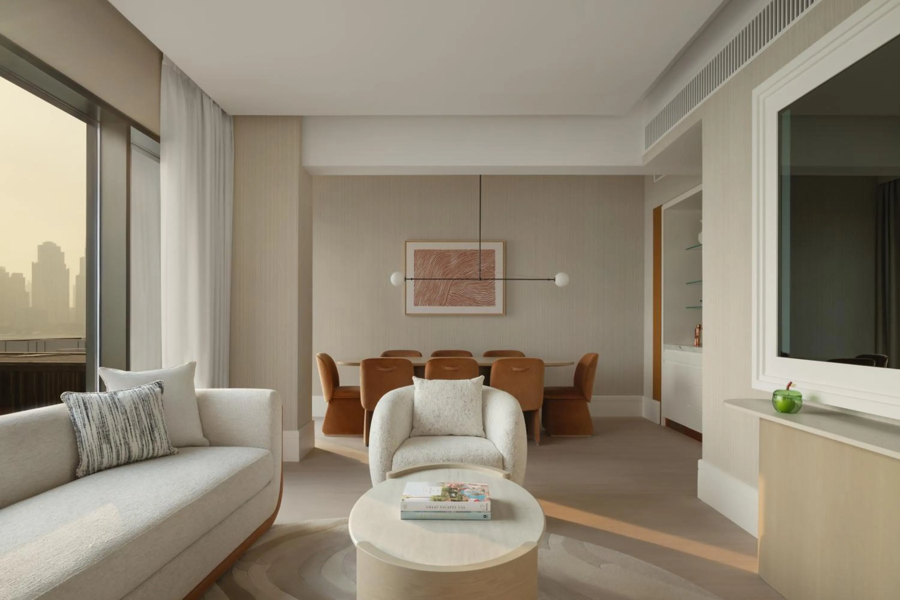 Dining area in Delano Dubai at Bluewaters